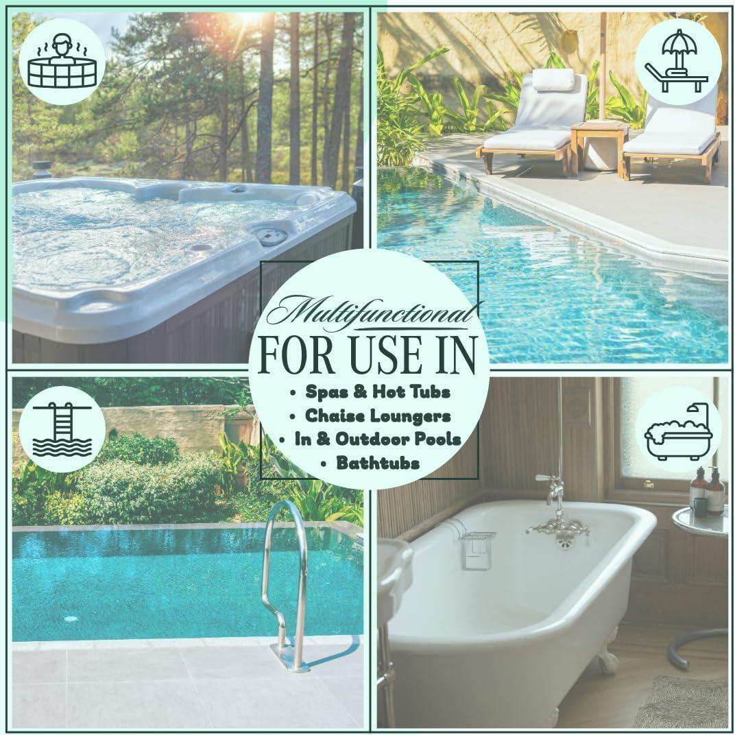 Almohada de Spa Poolzilla Gris con Peso - 50.8x27.9 cm