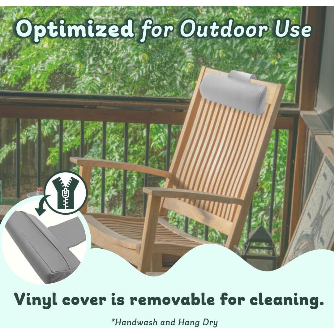 Almohada de Spa Poolzilla Gris con Peso - 50.8x27.9 cm