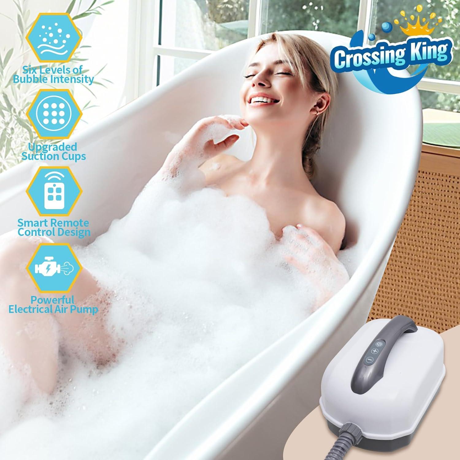 Alfombrilla de Baño de Burbujas Crossing King 114x43cm Gris