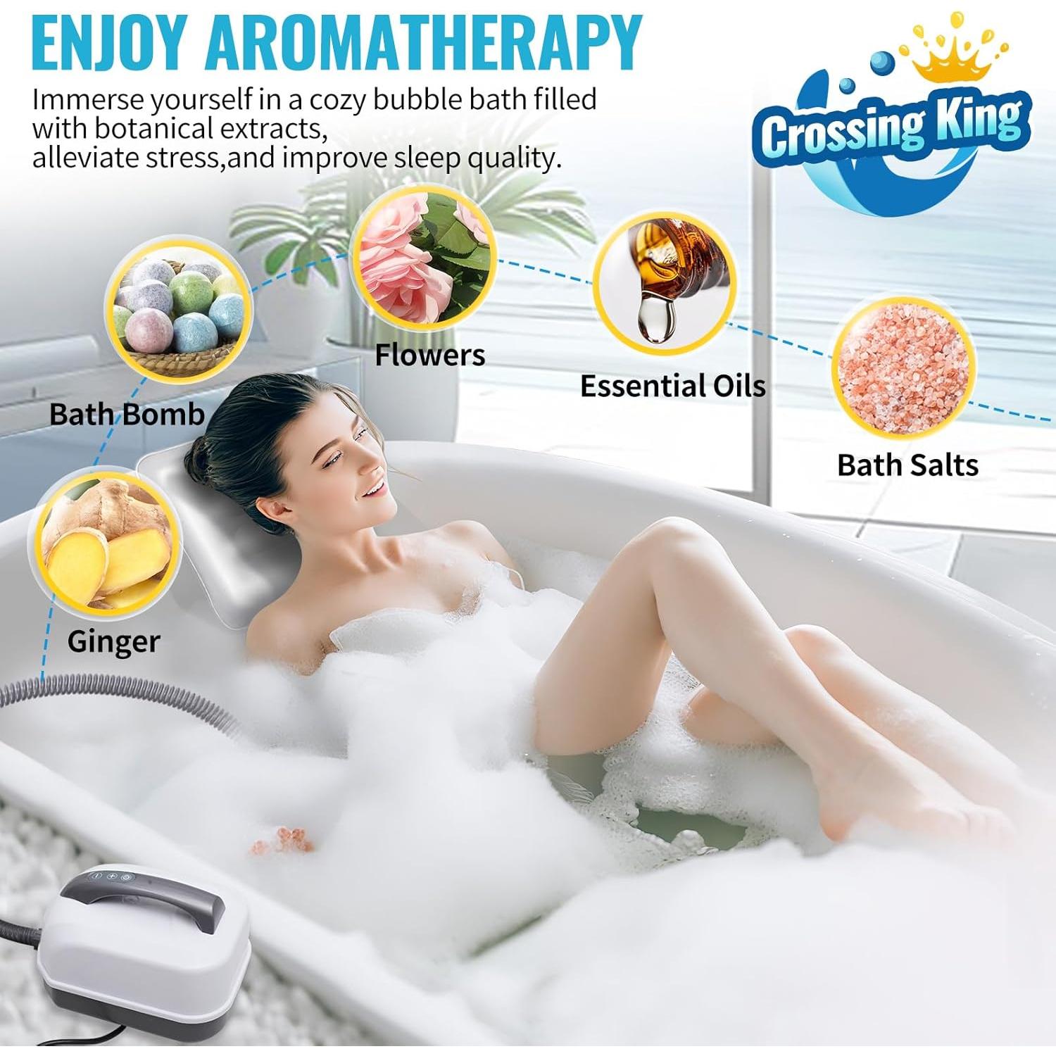 Alfombrilla de Baño de Burbujas Crossing King 114x43cm Gris