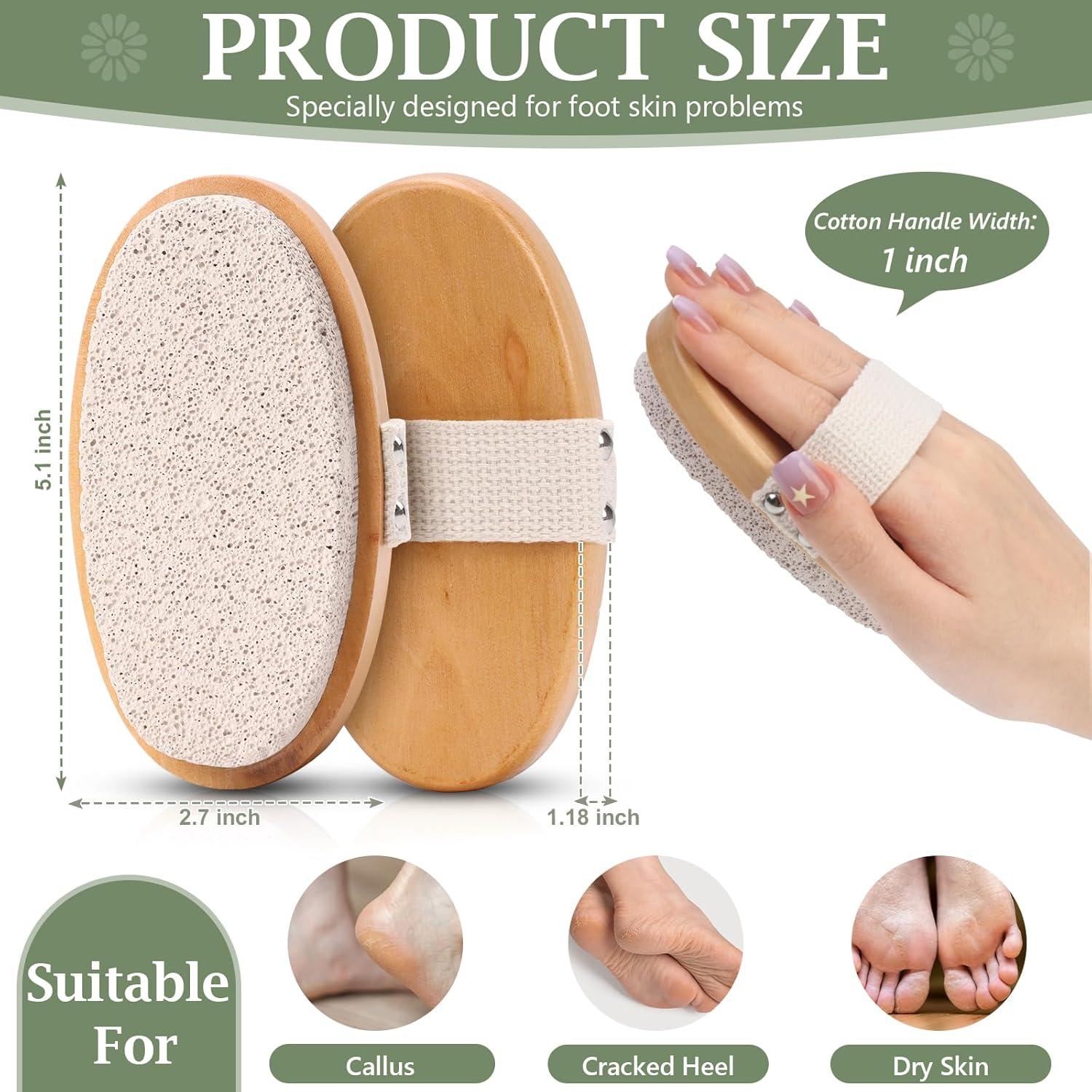 Piedra Pómez Exfoliadora SMAODSGN con Mango de Madera 12.95 cm