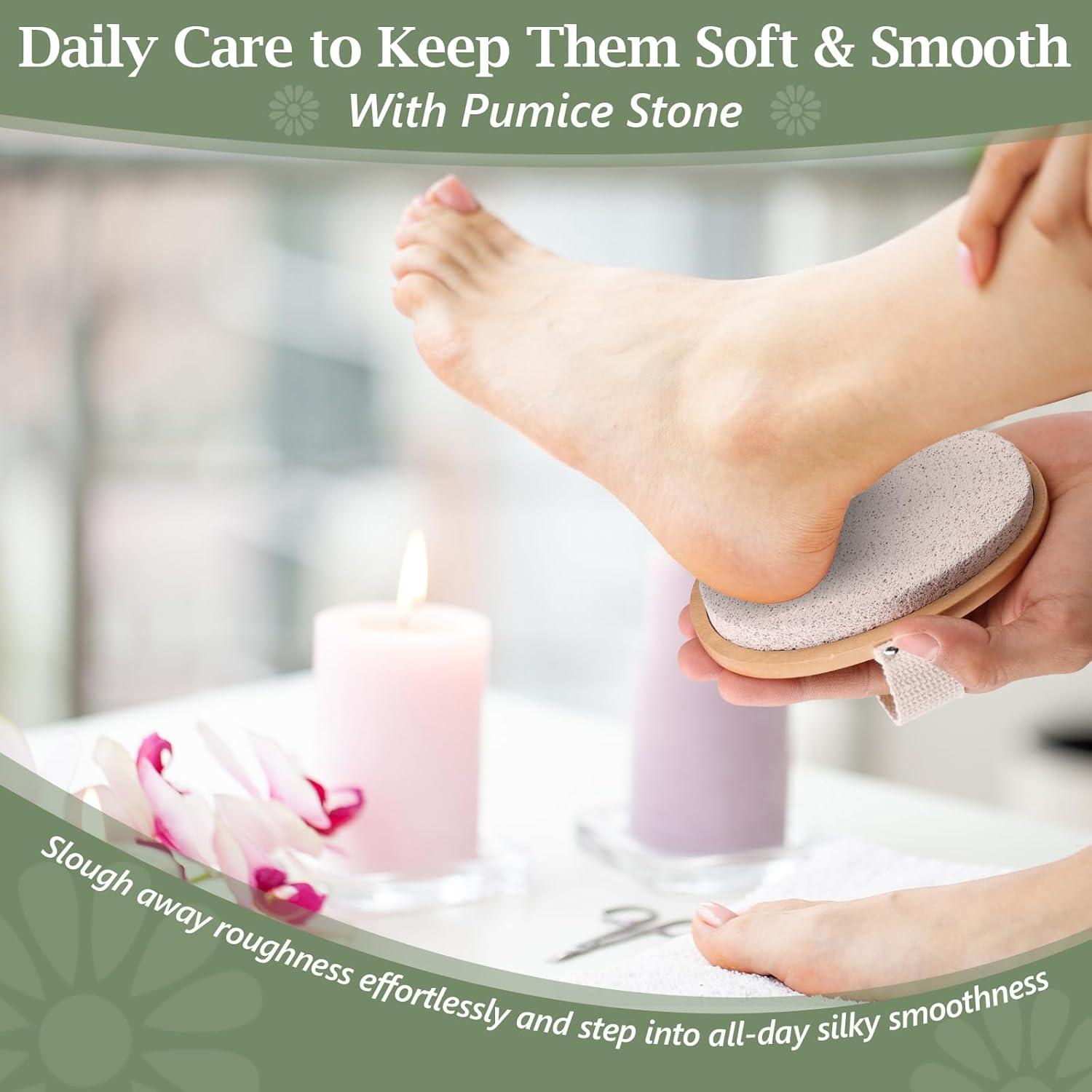 Piedra Pómez Exfoliadora SMAODSGN con Mango de Madera 12.95 cm