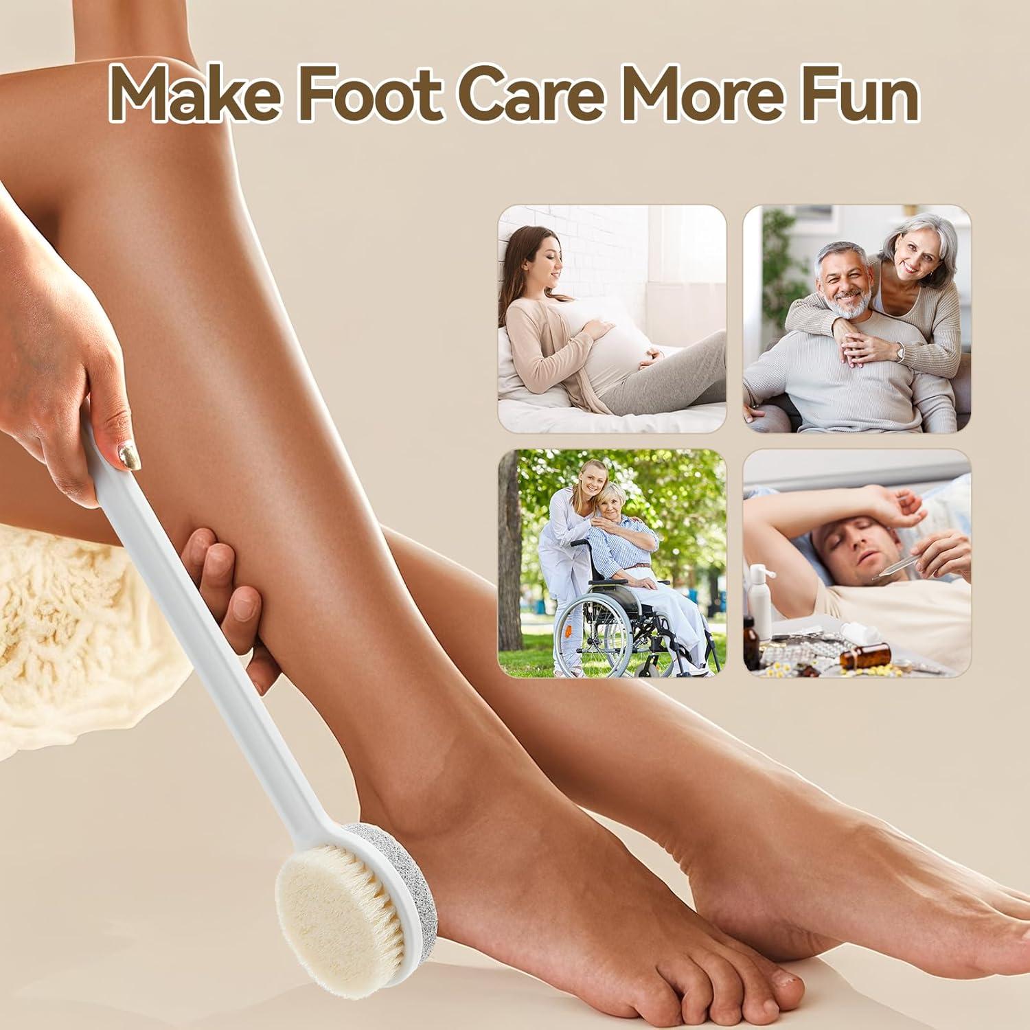 Exfoliador de Pies 2 en 1 VIP LUXE BAZAAR con Mango Largo