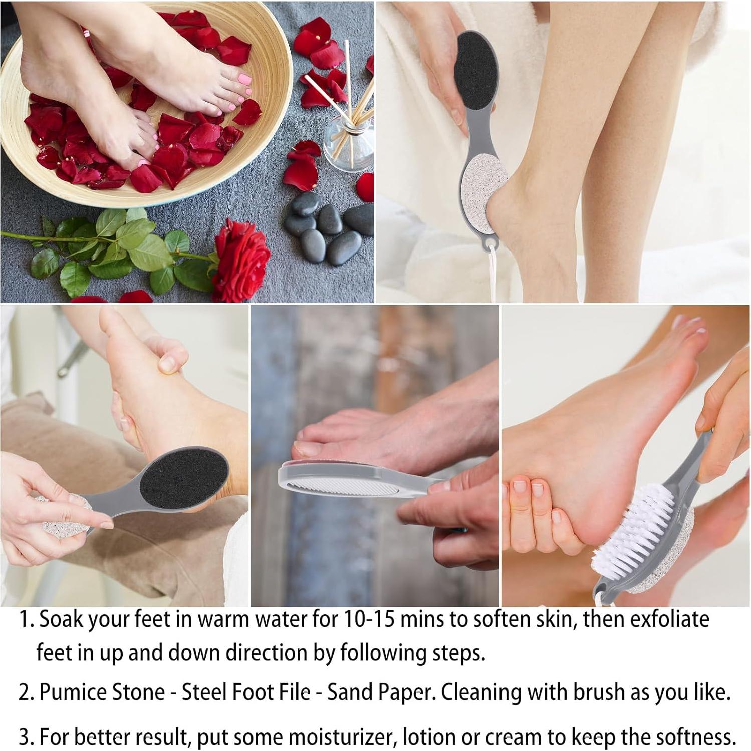 Limpiador de Piel Muerta para Pies BTYMS 4 en 1 con Lima y Raspador