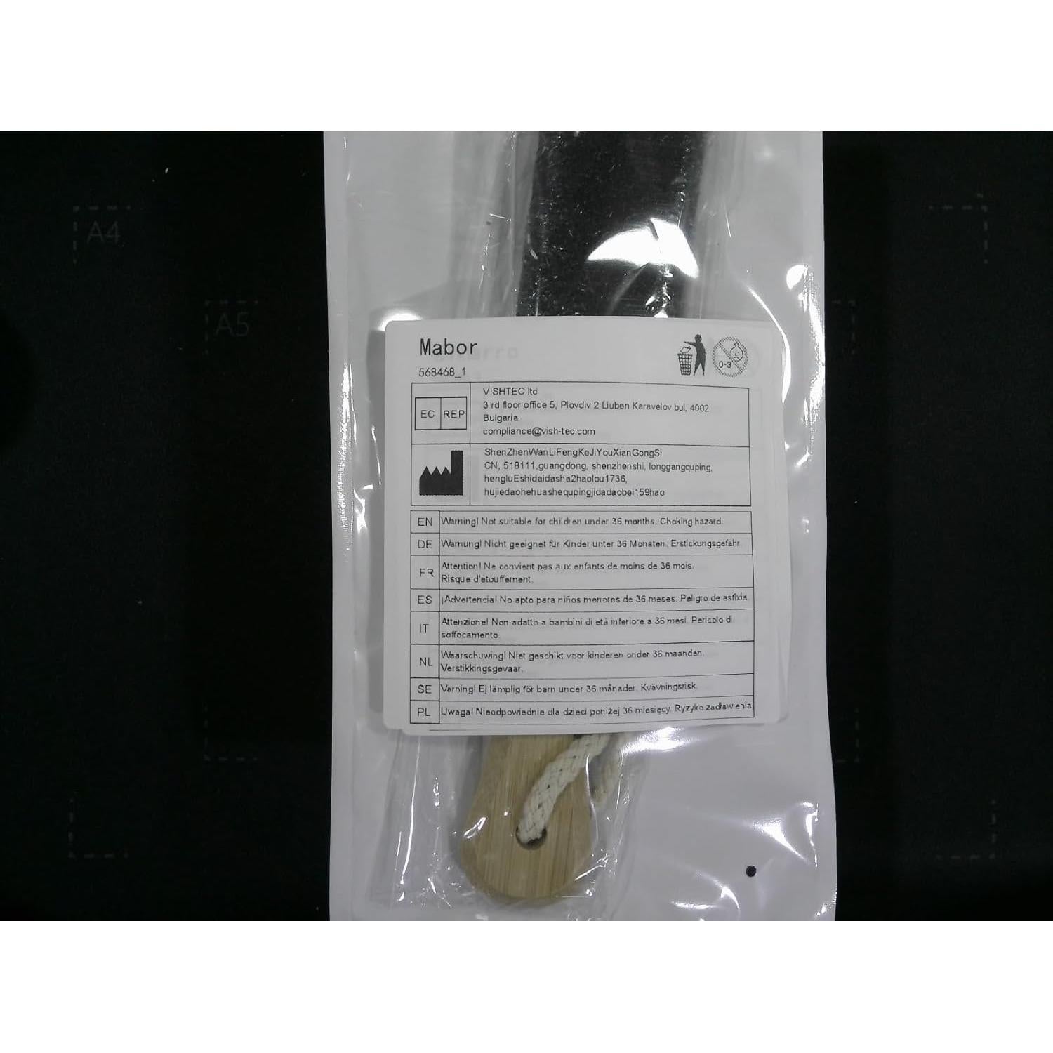 Raspador de Pies Mabor de Madera con Lima para Callos Negro