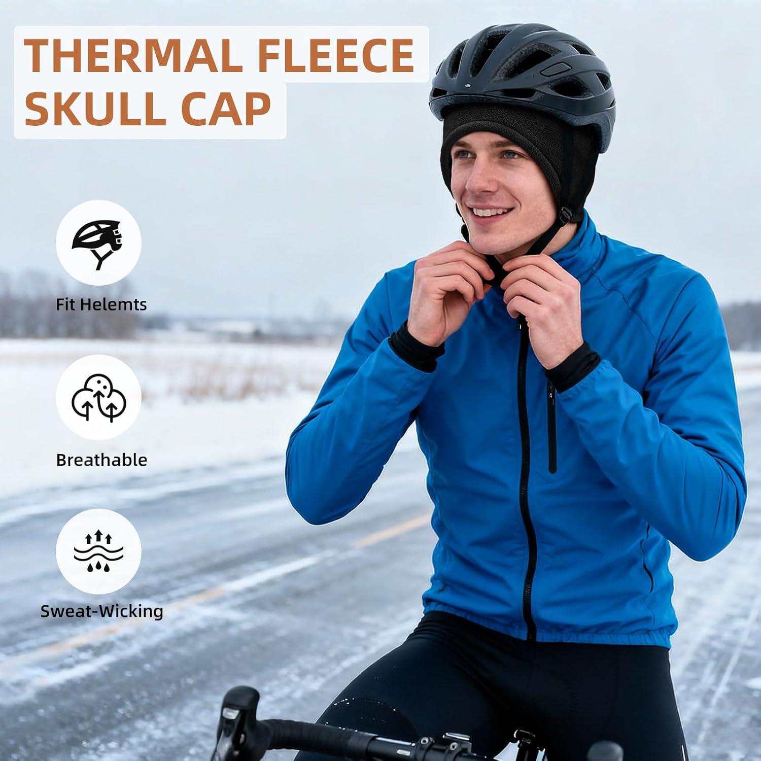 Gorro de Invierno OZERO Unisex Térmico de Forro Polar Negro