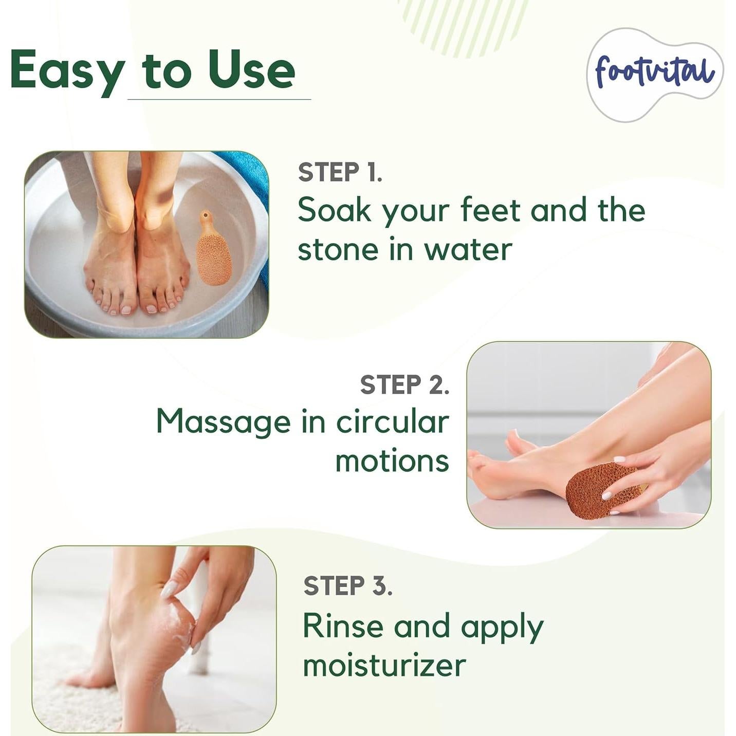 Piedra Pómez Exfoliadora Footvital 12.7 cm Natural