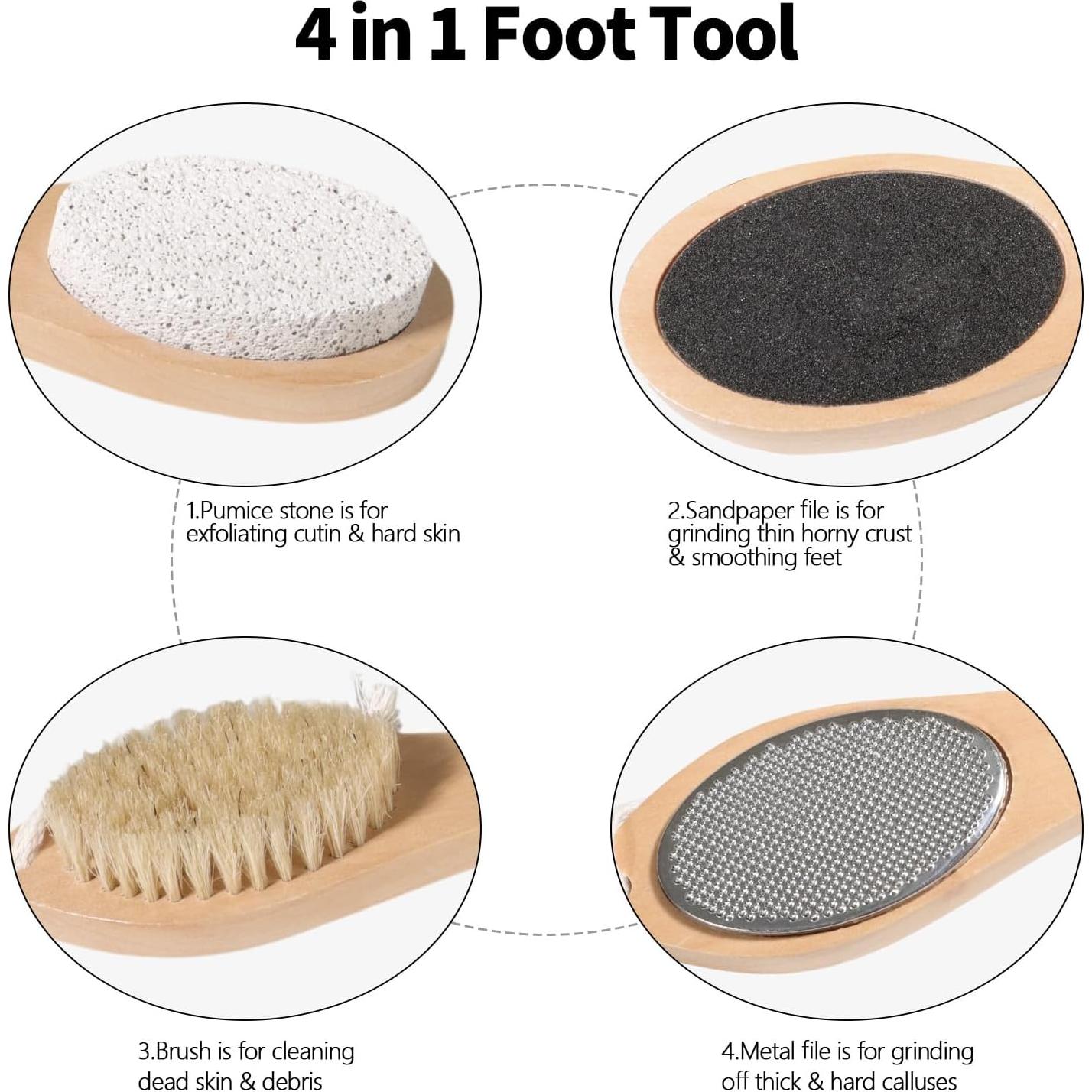 Piedra Pómez 4 en 1 Beomeen para Cuidado de Pies
