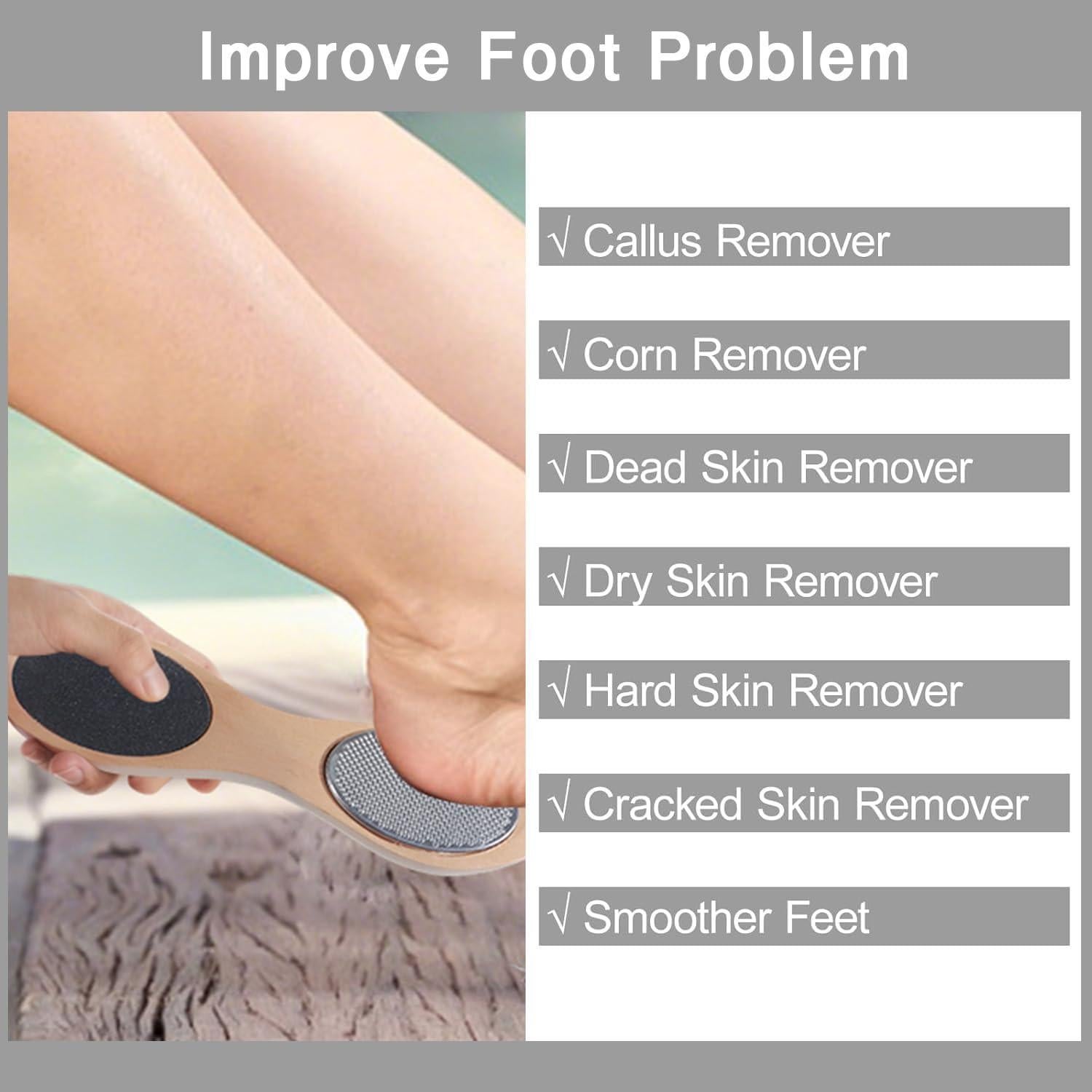 Piedra Pómez 4 en 1 Beomeen para Cuidado de Pies