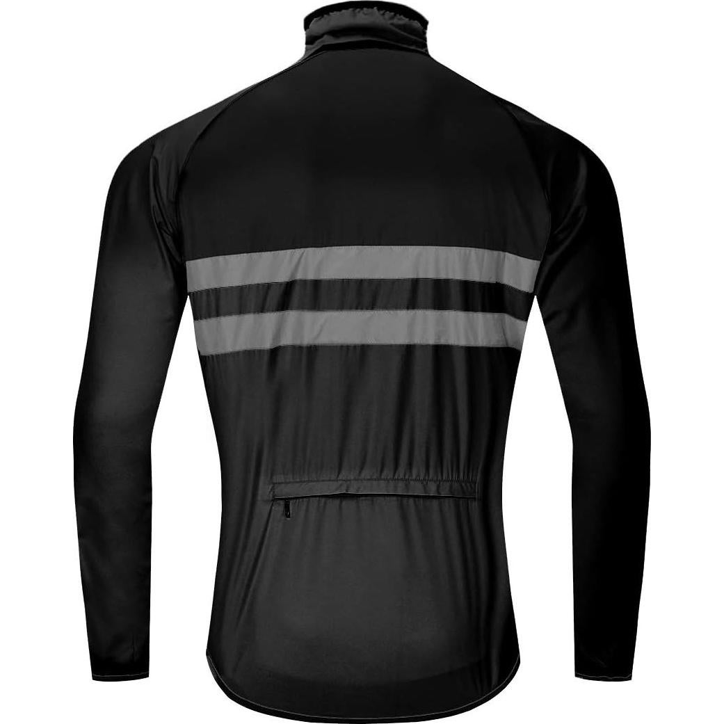 Chaqueta de Ciclismo WOSAWE Hombre Negra Mediana Impermeable