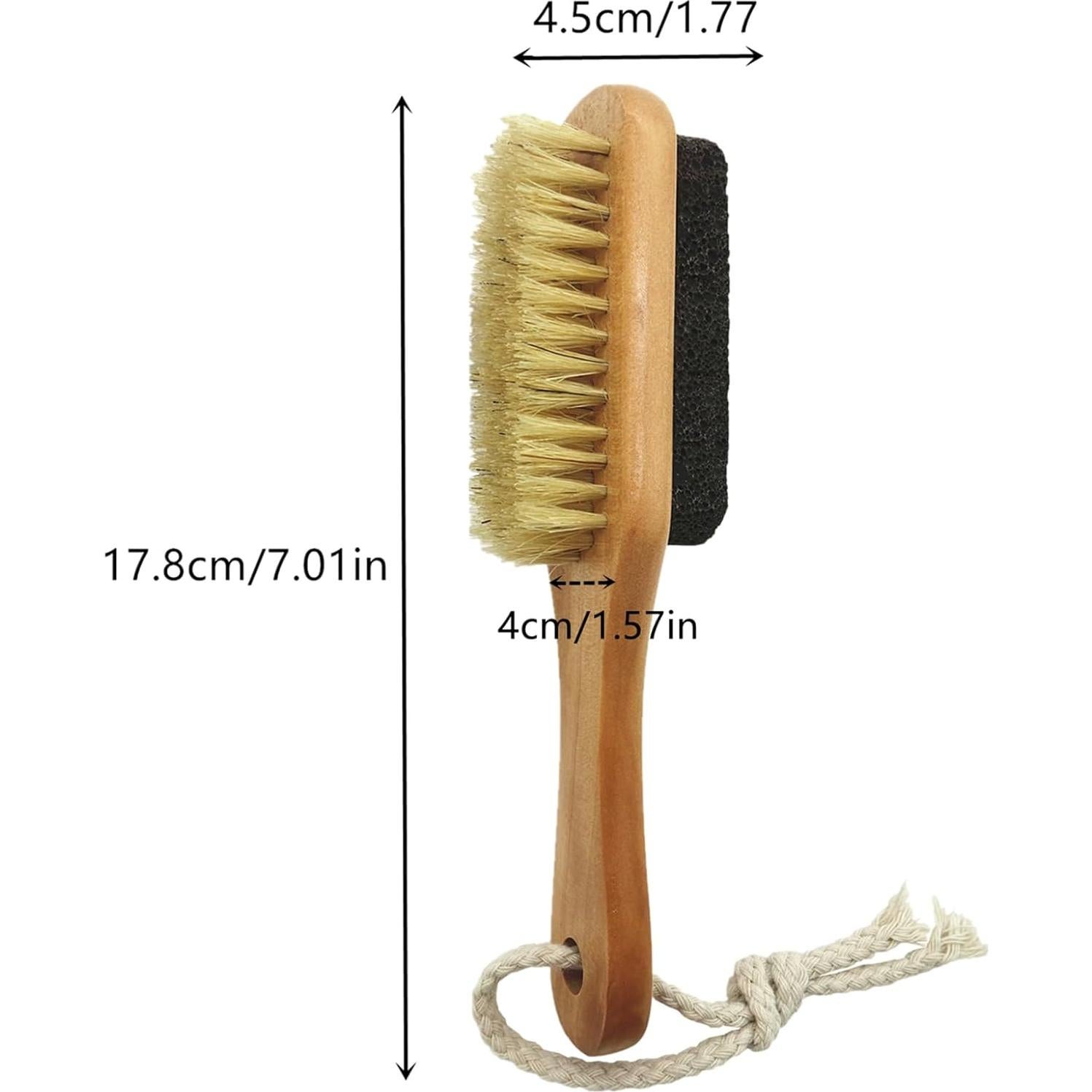 Piedra Pómez Natural YIOYOODA con Cepillo para Pies - Exfoliador Doble Cara