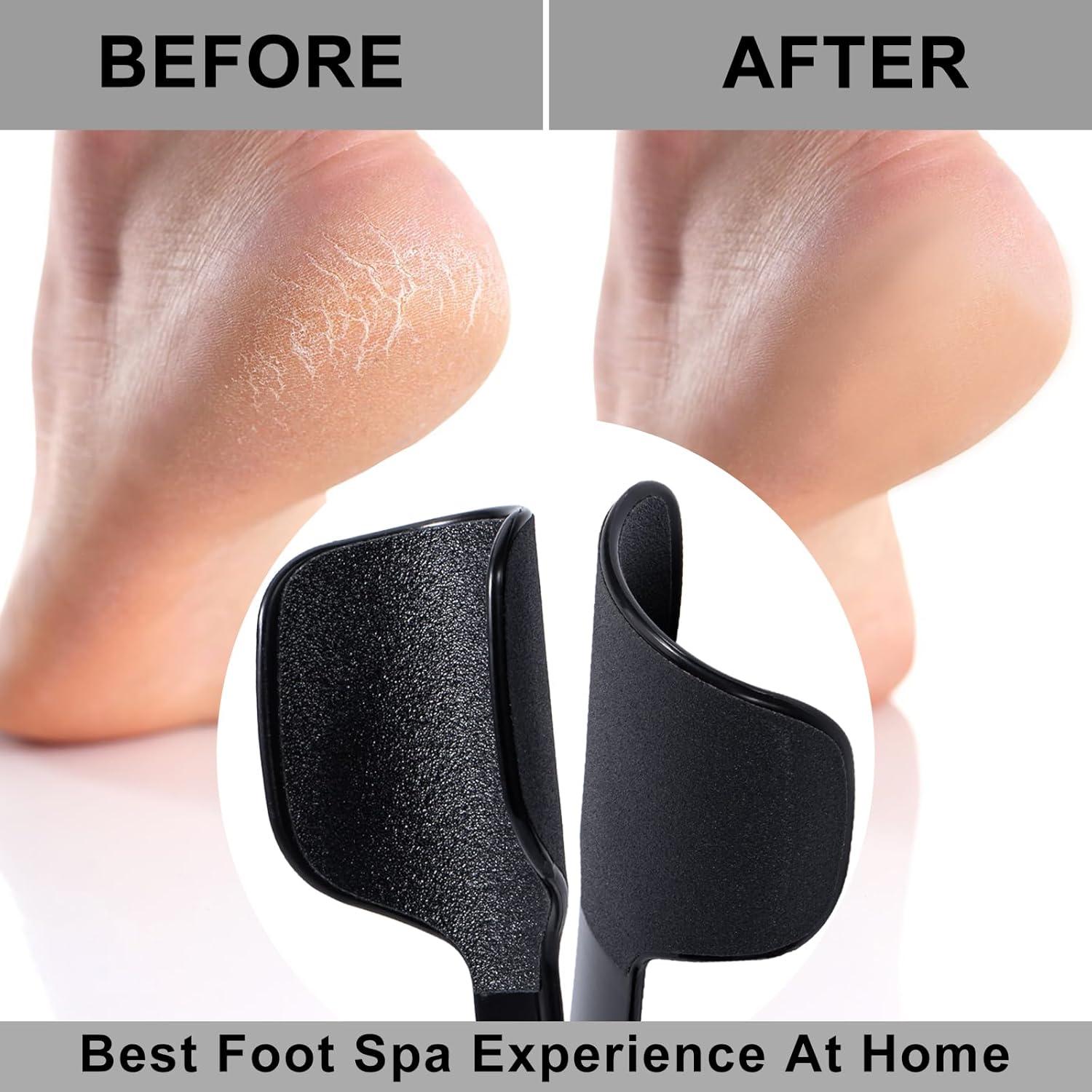 Lima de Pie Curvada Beomeen Doble Cara 2 Piezas Negro