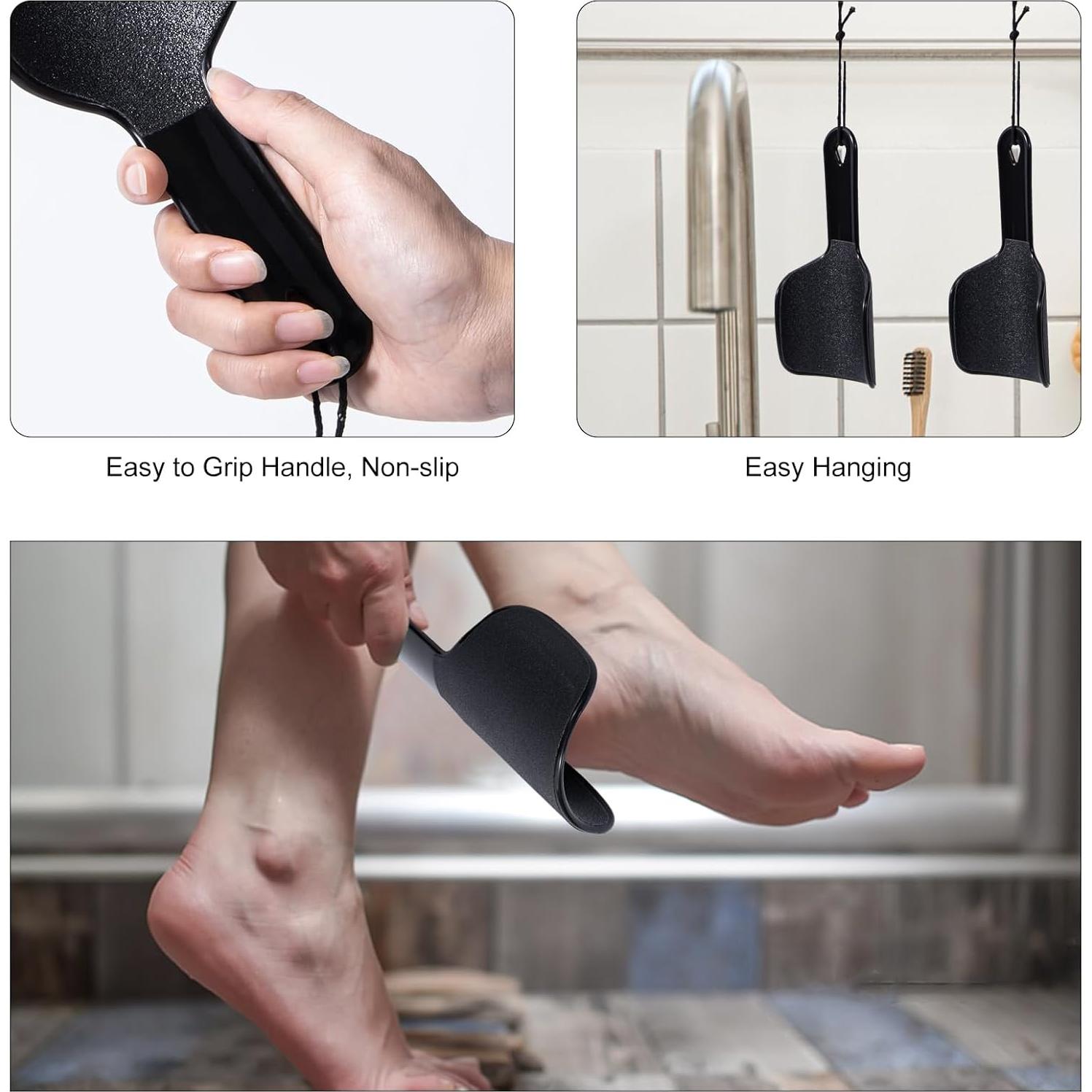 Lima de Pie Curvada Beomeen Doble Cara 2 Piezas Negro