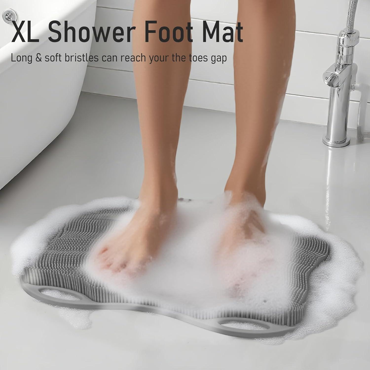 Alfombrilla de Ducha para Pies XL Hengzhi Gris 43x34 cm