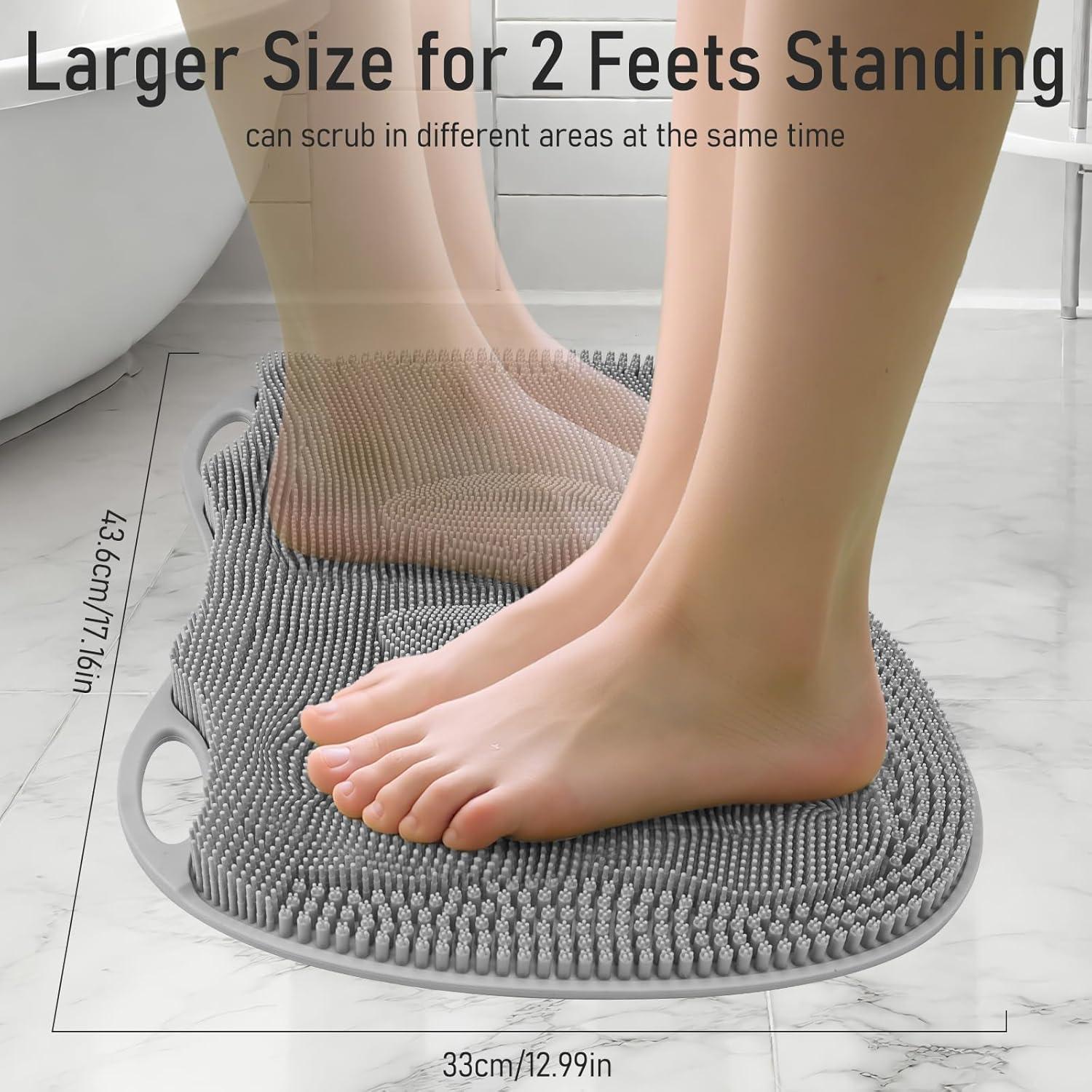 Alfombrilla de Ducha para Pies XL Hengzhi Gris 43x34 cm