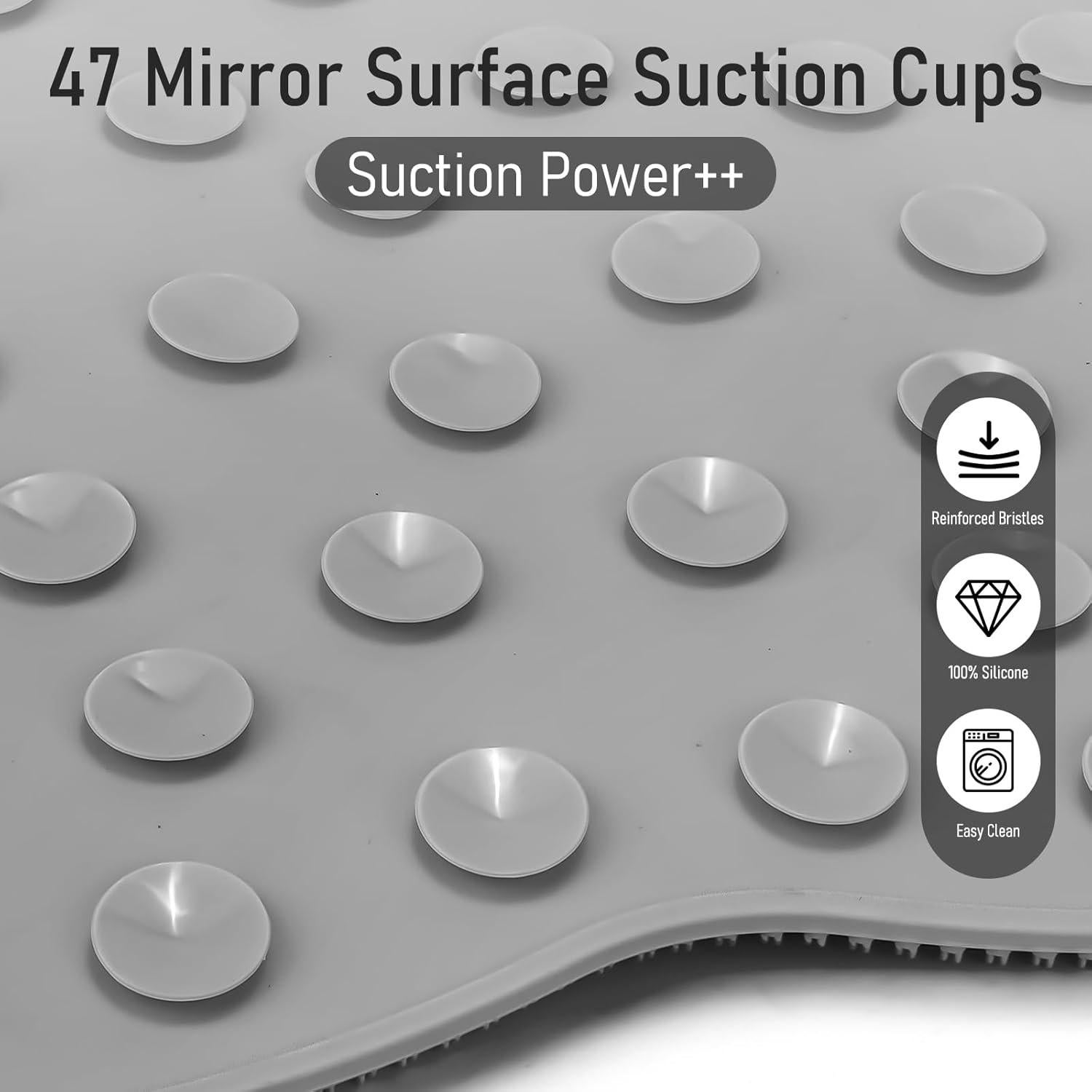 Alfombrilla de Ducha para Pies XL Hengzhi Gris 43x34 cm