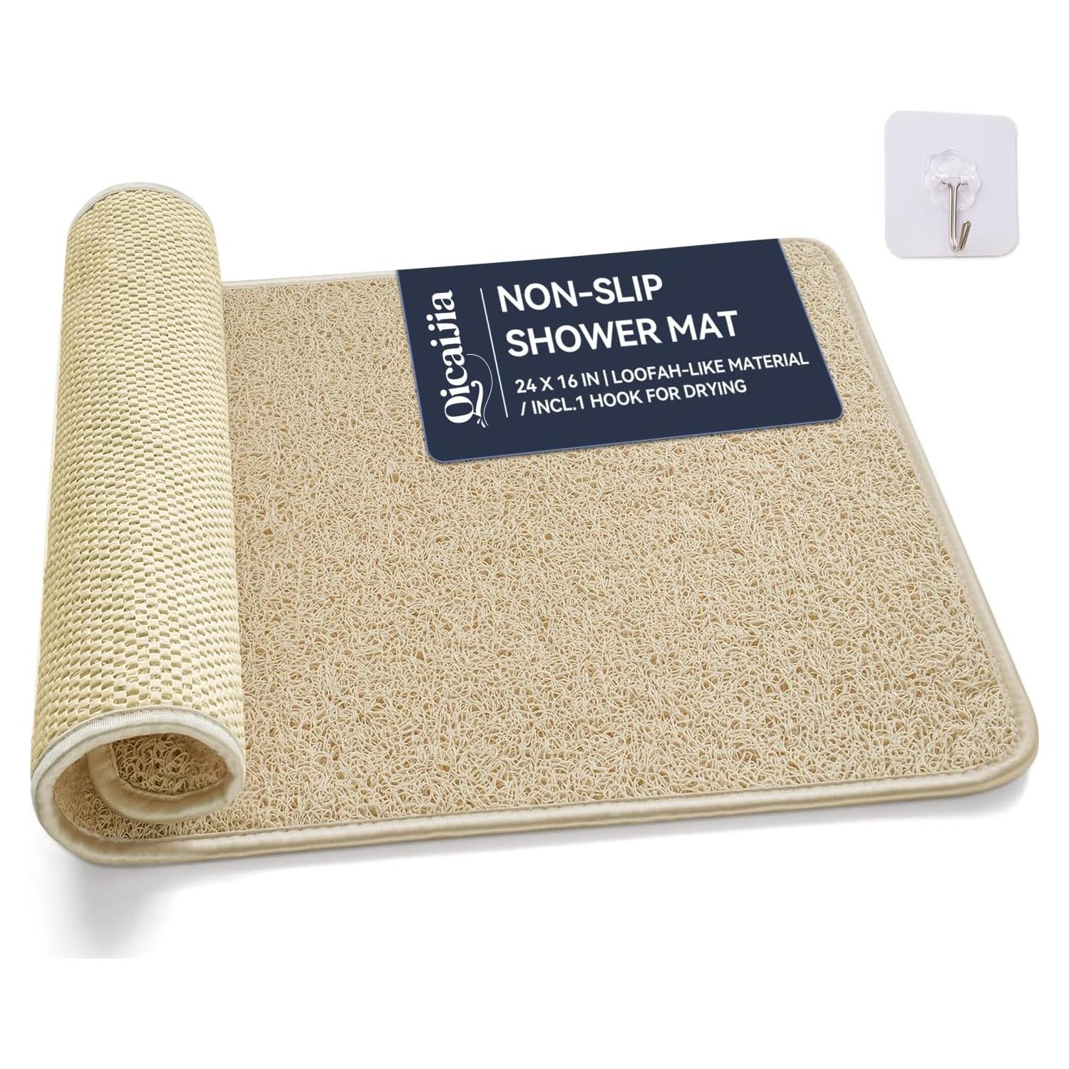 Alfombra de Ducha Antideslizante QiCaiJia 40x60 cm Beige