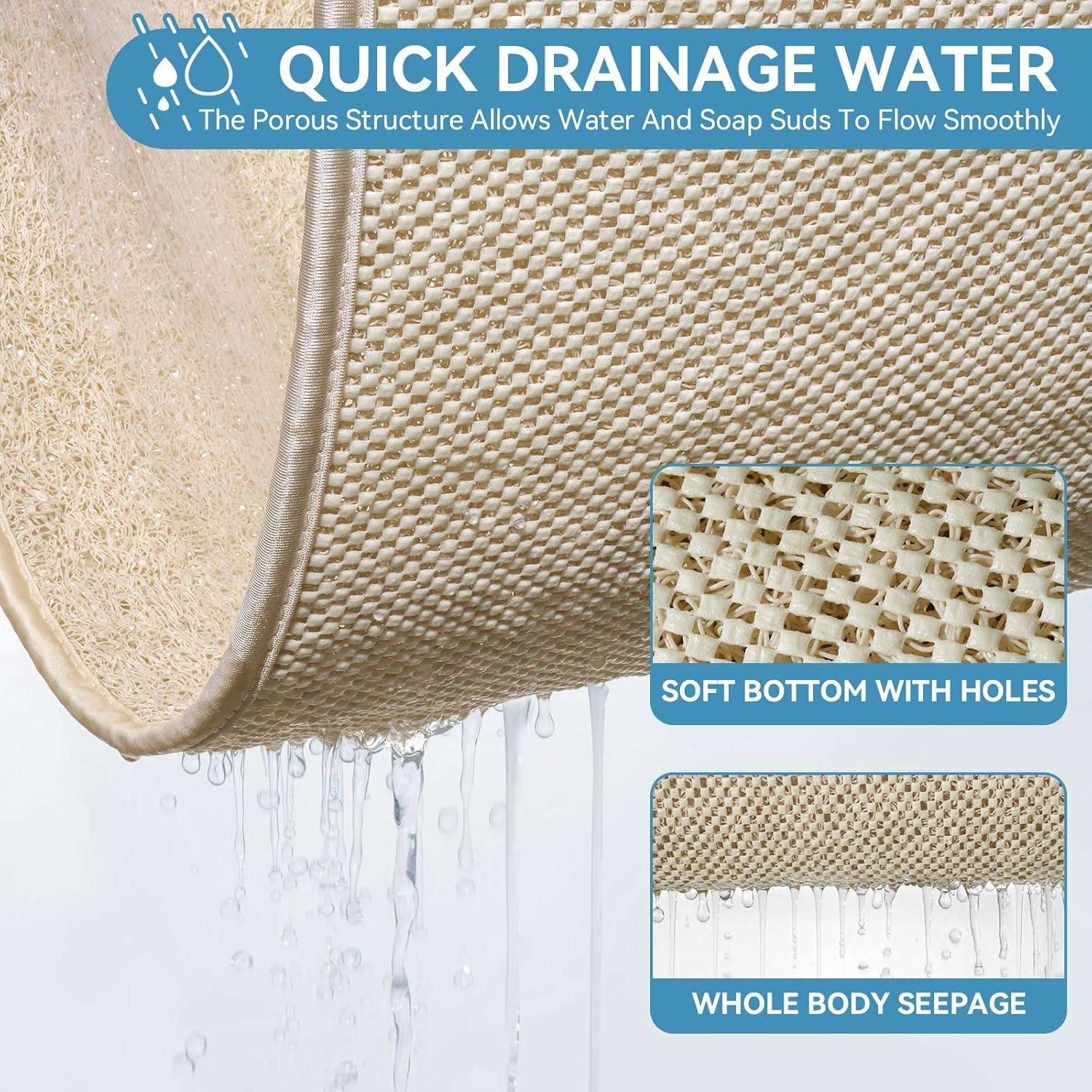 Alfombra de Ducha Antideslizante QiCaiJia 40x60 cm Beige