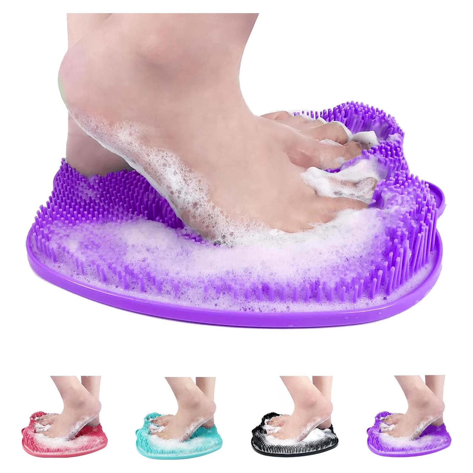 Alfombrilla Exfoliante para Pies AXLOFO XL Antideslizante Morado