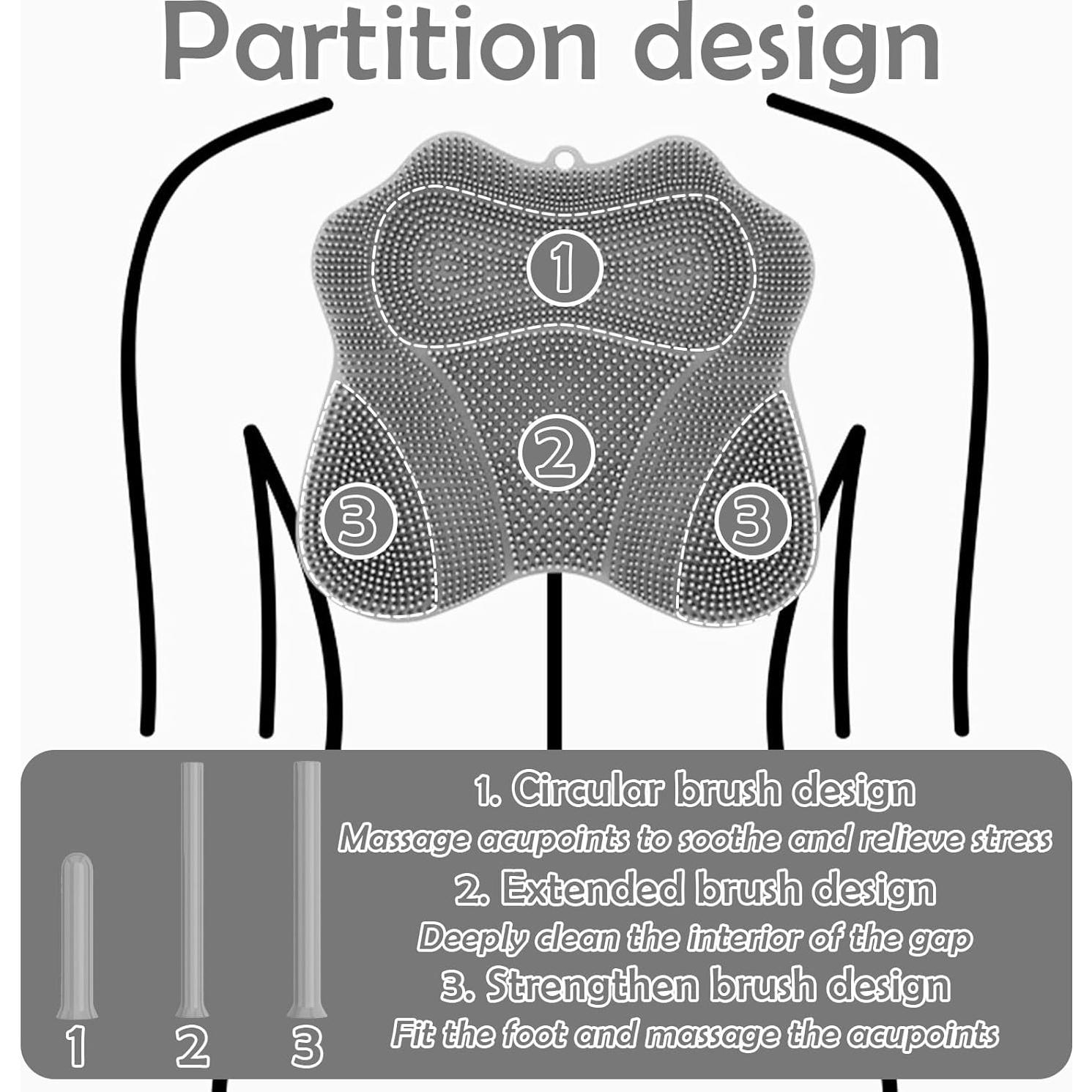 Alfombrilla de Exfoliación para Pies Silicona WOJVVK 29.5x27.4cm