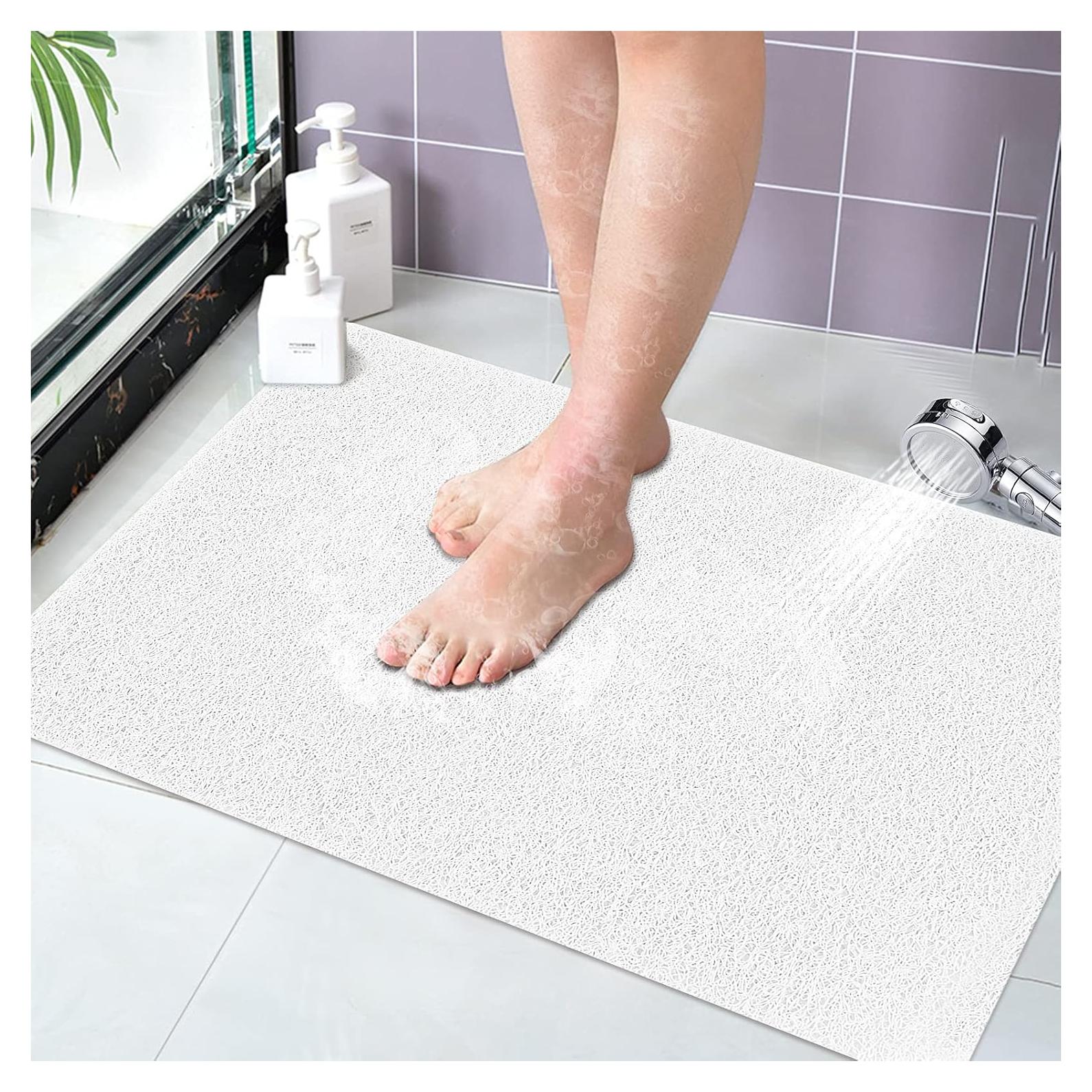 Alfombra Antideslizante para Ducha Leotruny 61x41cm PVC Blanco