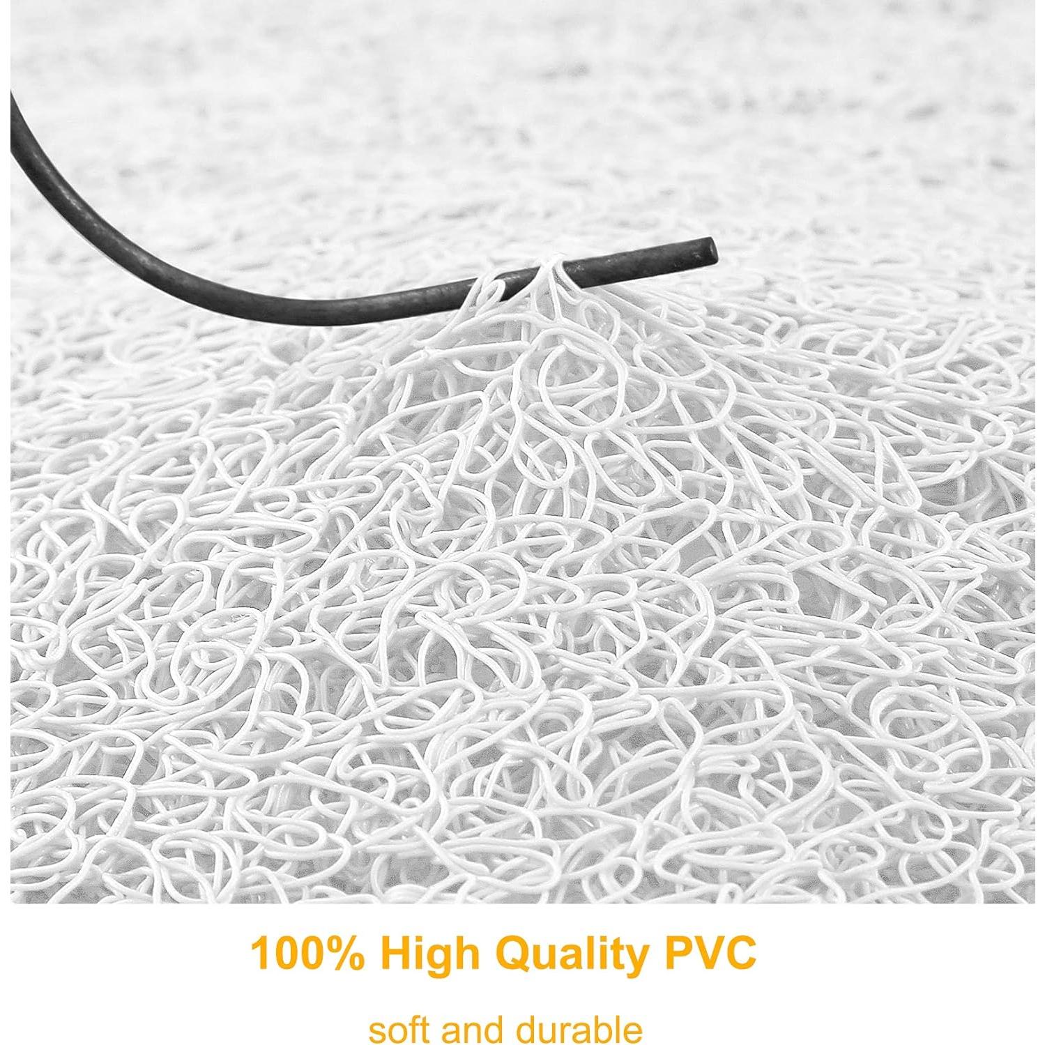 Alfombra Antideslizante para Ducha Leotruny 61x41cm PVC Blanco