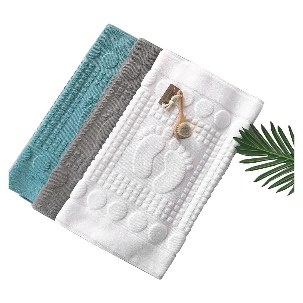 Alfombrilla de baño de algodón Eeghurt 80x50cm Gris Pie