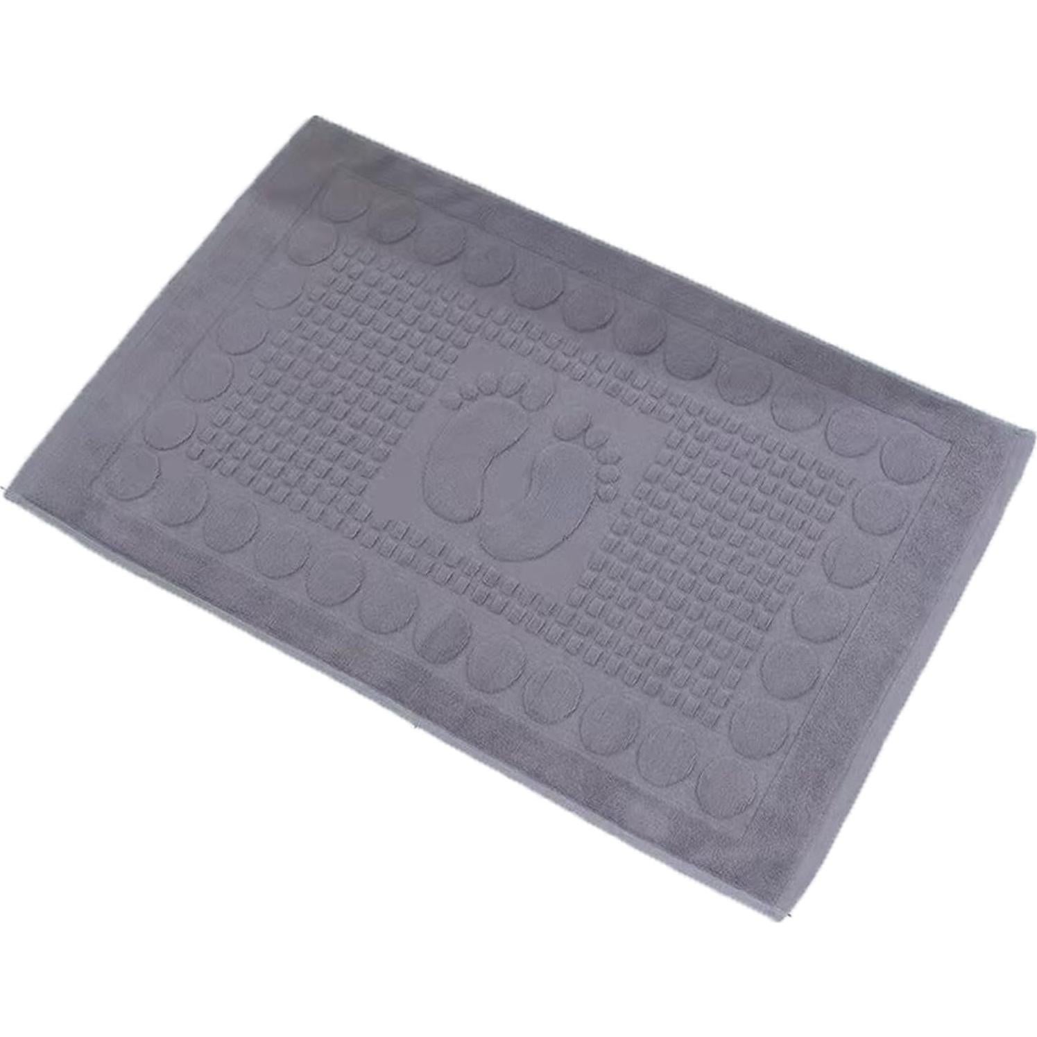 Alfombrilla de baño de algodón Eeghurt 80x50cm Gris Pie