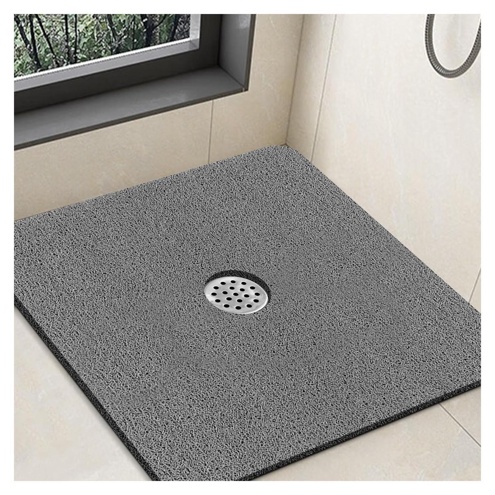 Alfombra de Ducha Antideslizante Jarlieyc 81x81 cm Gris