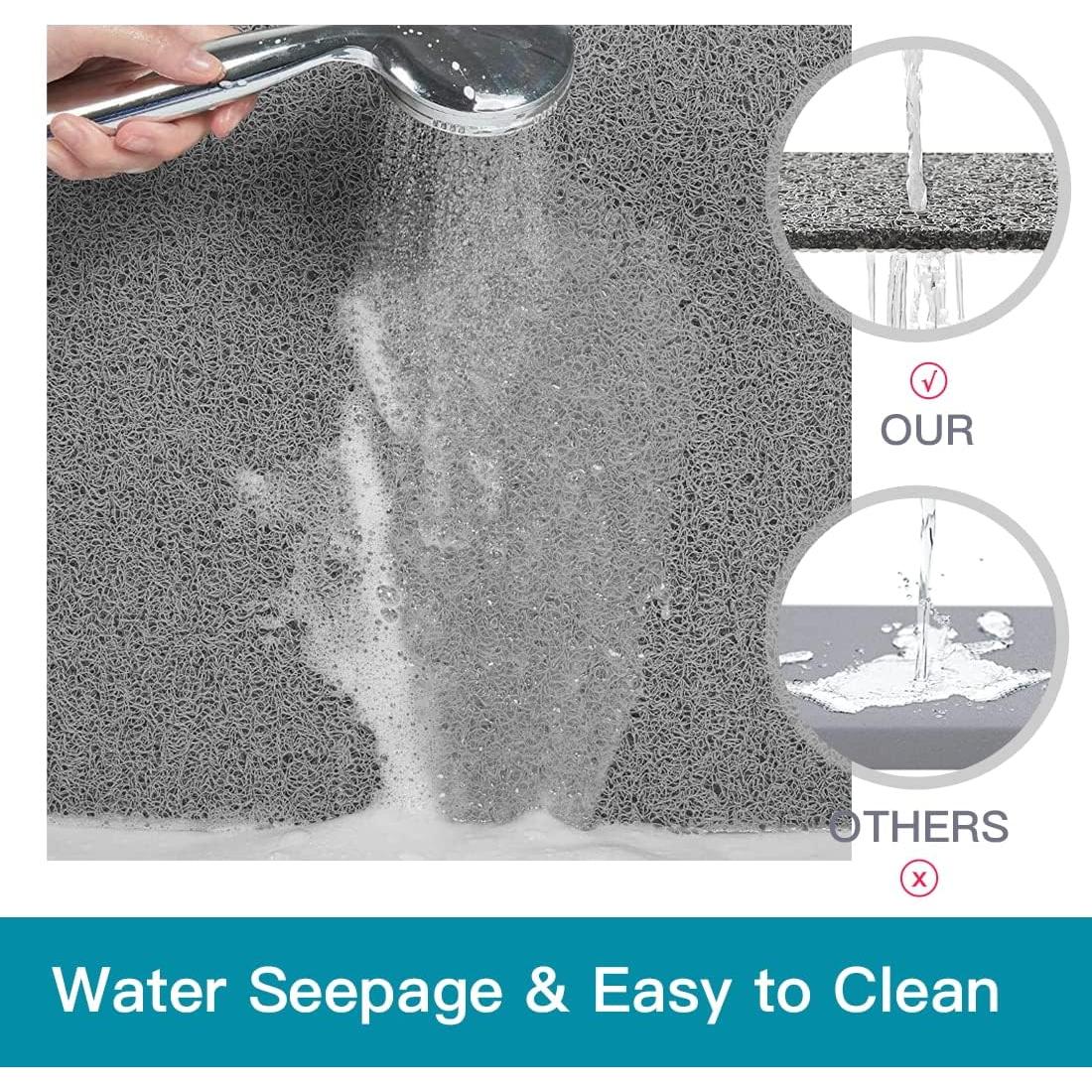 Alfombra de Ducha Antideslizante Jarlieyc 81x81 cm Gris