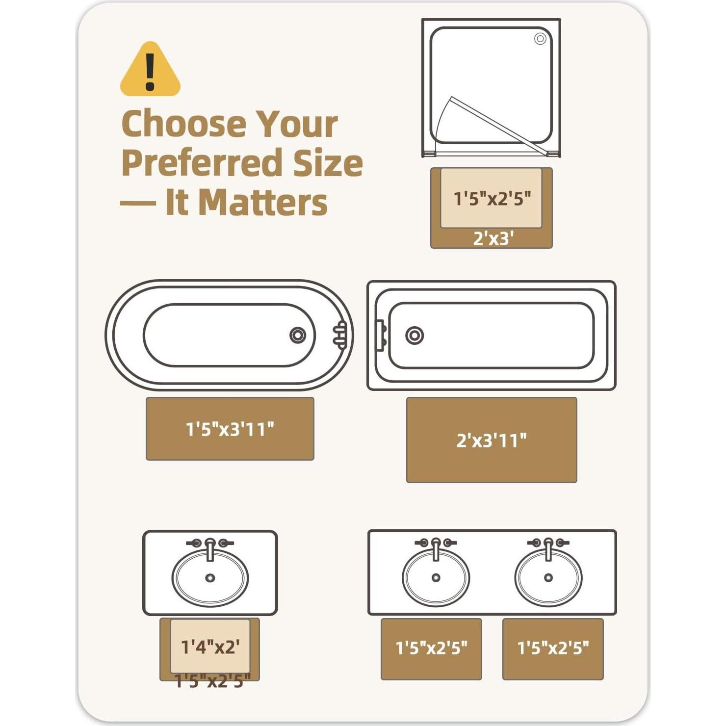 Alfombrilla de baño Color&Geometry 40x60cm Antideslizante