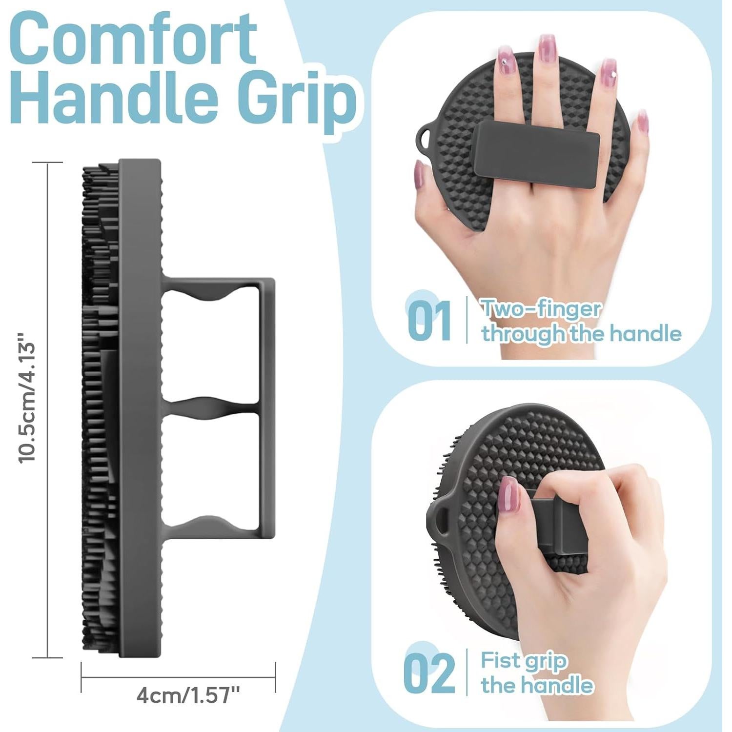 Juego de Estera Exfoliadora y Exfoliador Corporal GEENOA Gris