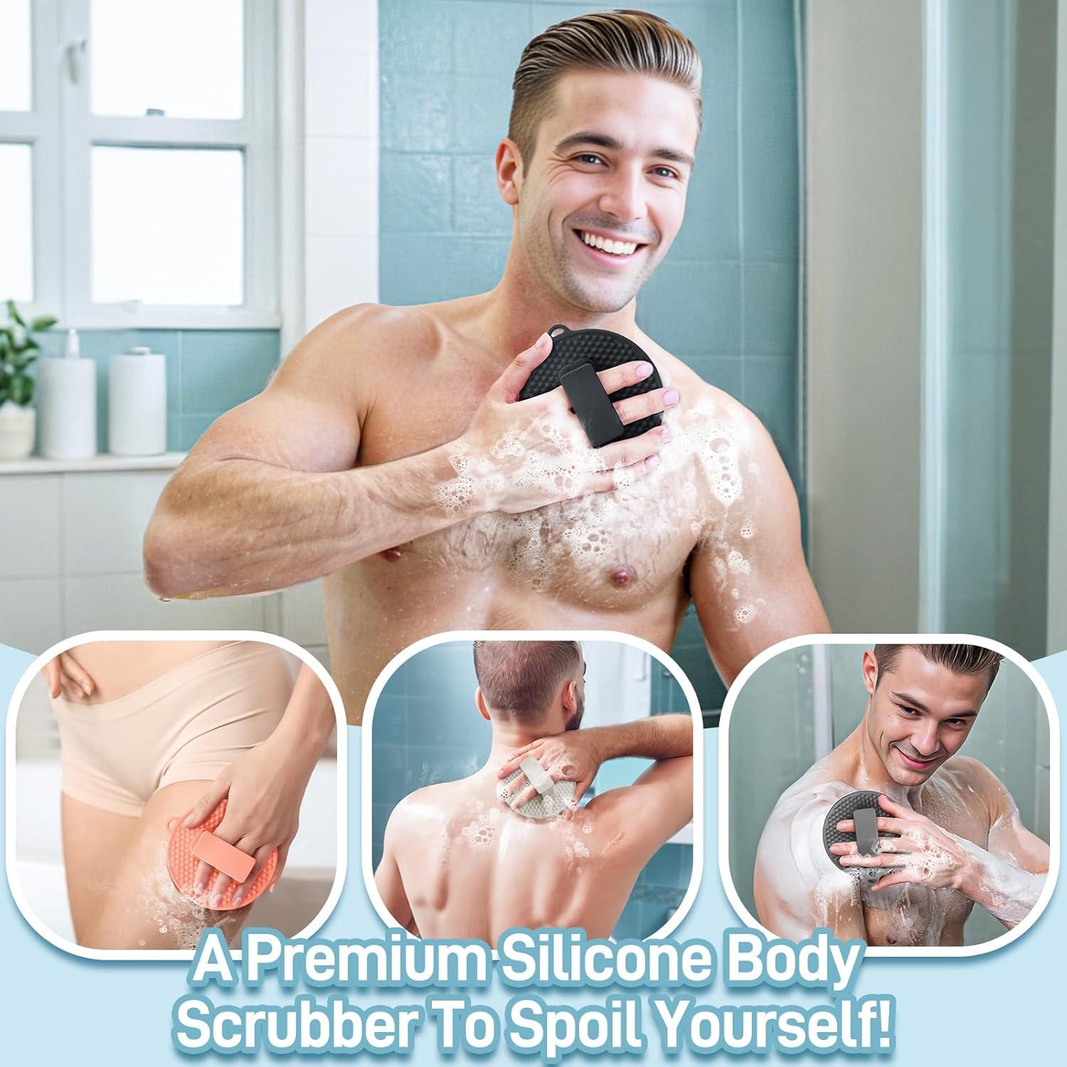 Juego de Estera Exfoliadora y Exfoliador Corporal GEENOA Gris