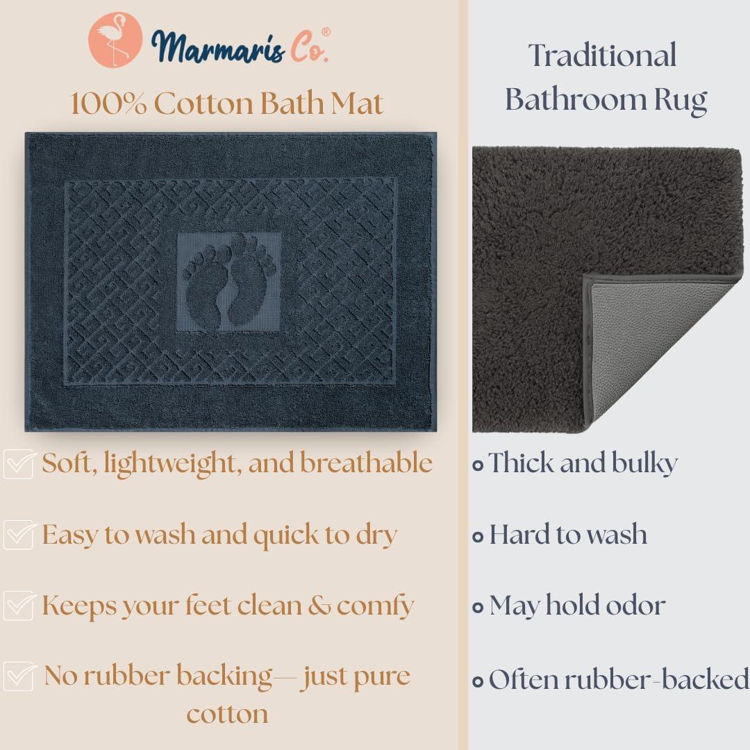 Toallas de Baño de Algodón Turco Marmaris Co. - 2 Piezas Gris