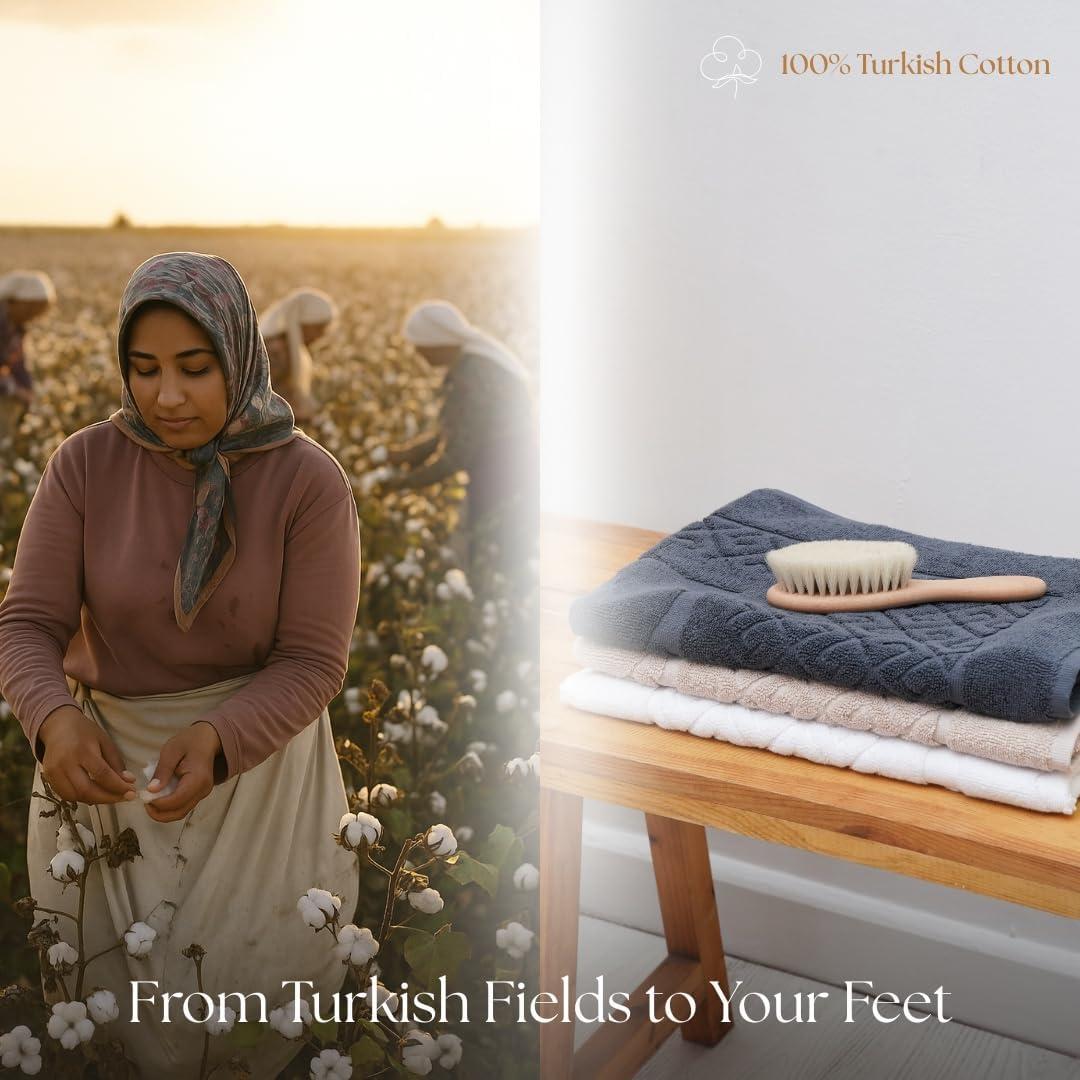 Toallas de Baño de Algodón Turco Marmaris Co. - 2 Piezas Gris