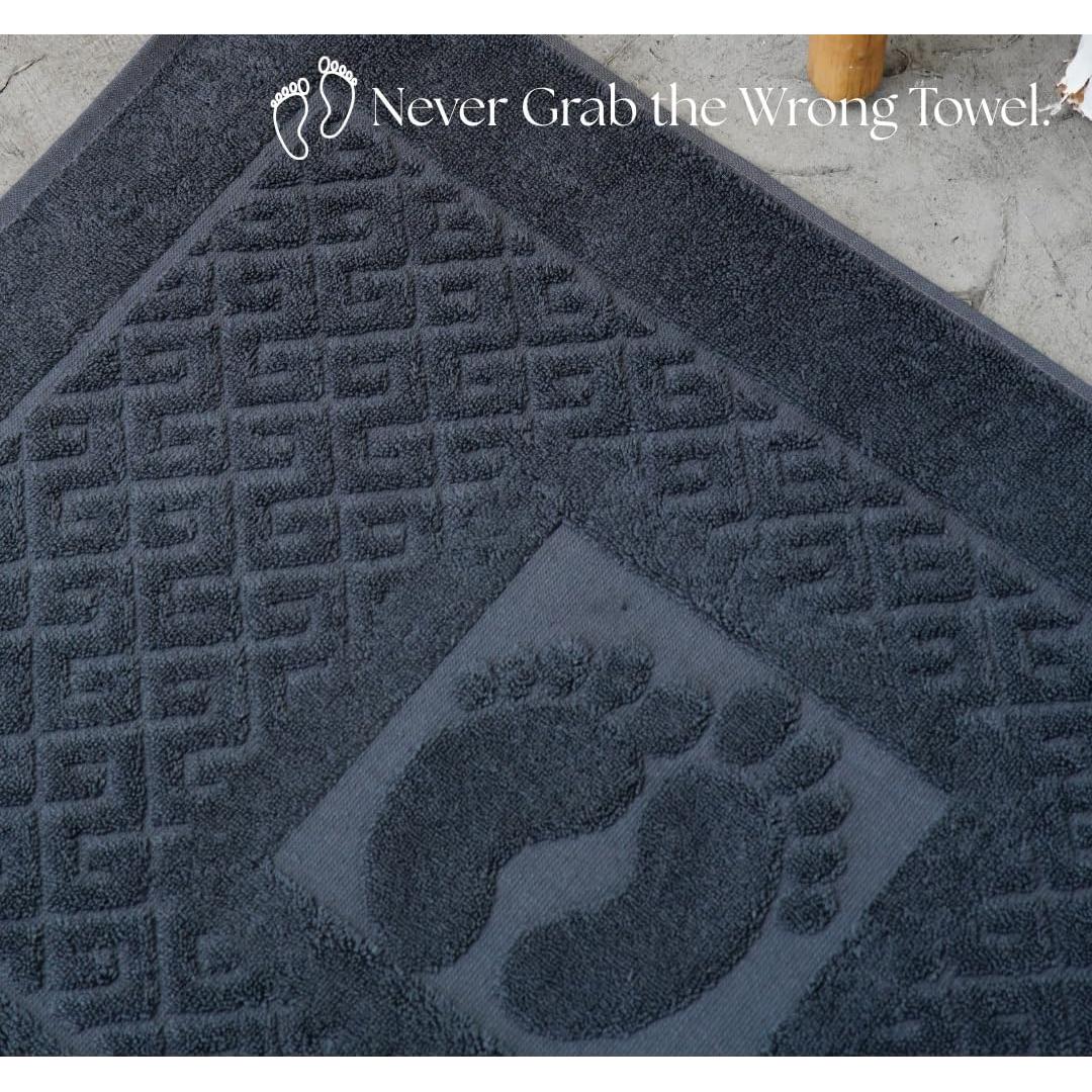 Toallas de Baño de Algodón Turco Marmaris Co. - 2 Piezas Gris