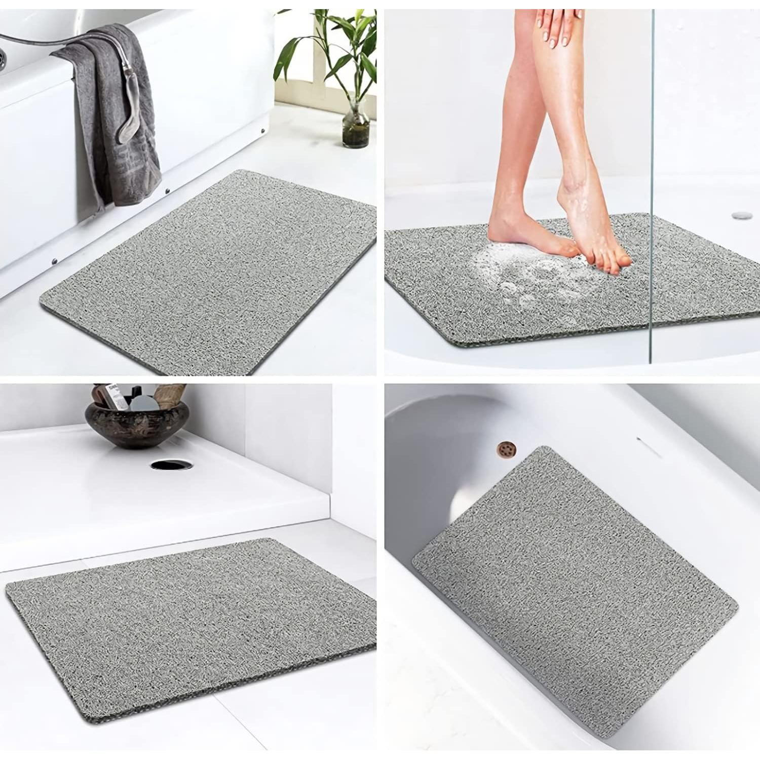 Alfombra de Ducha Antideslizante ROIMOE 81.3x40.6cm PVC Gris