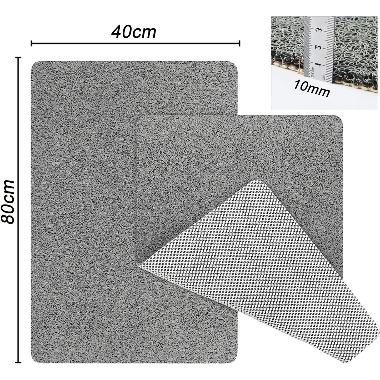 Alfombra de Ducha Antideslizante ROIMOE 81.3x40.6cm PVC Gris