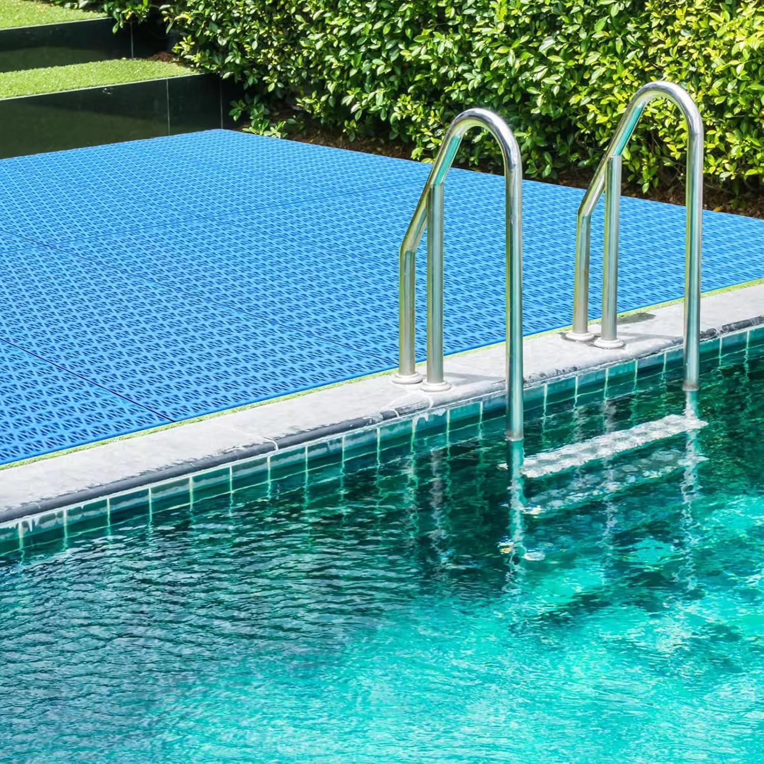 Alfombra de Drenaje para Piscina KEOHOLI 16 Piezas 26.2x26.2cm