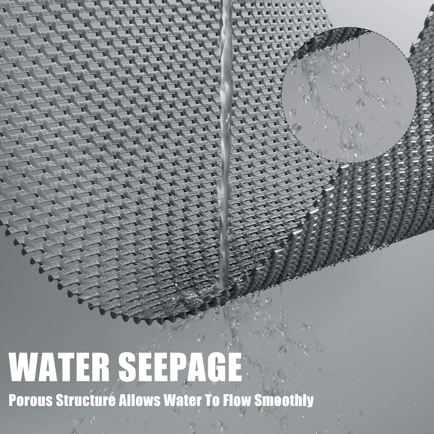 Tapete de Ducha Antideslizante HOMBYS 89x61cm Gris PVC