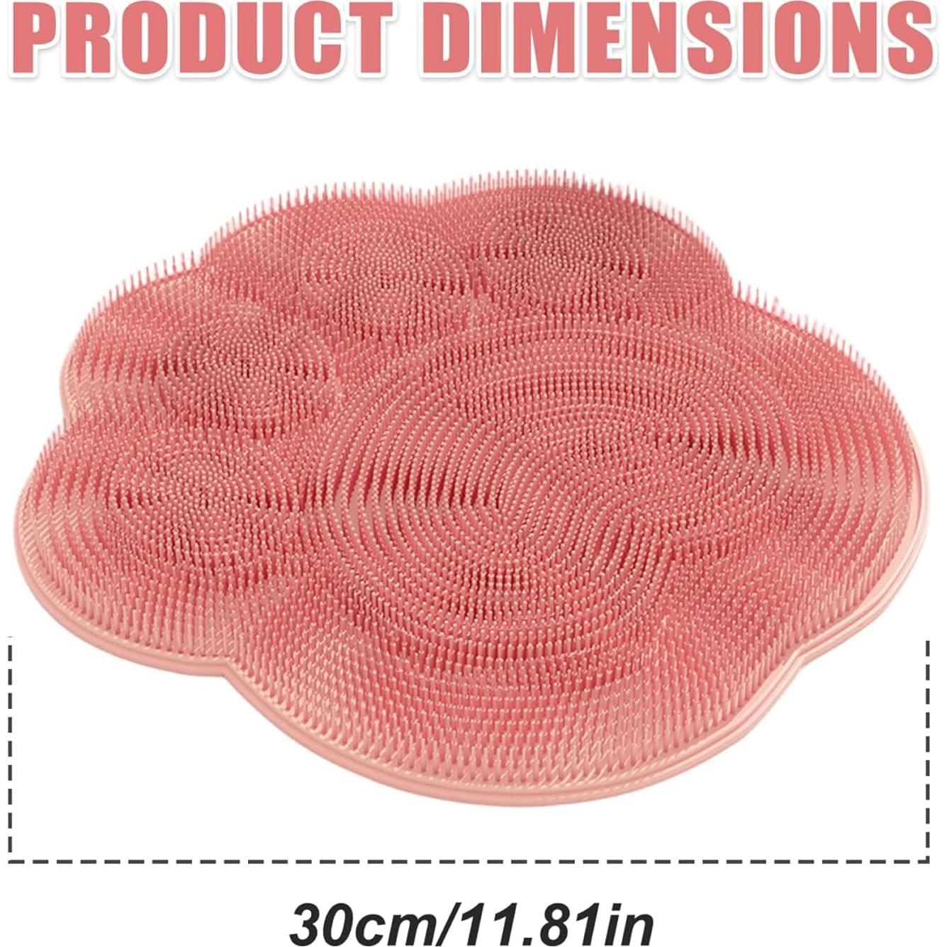 Alfombrilla de Fregado para Pies Orvifuly Rosa 30x30cm Silicona