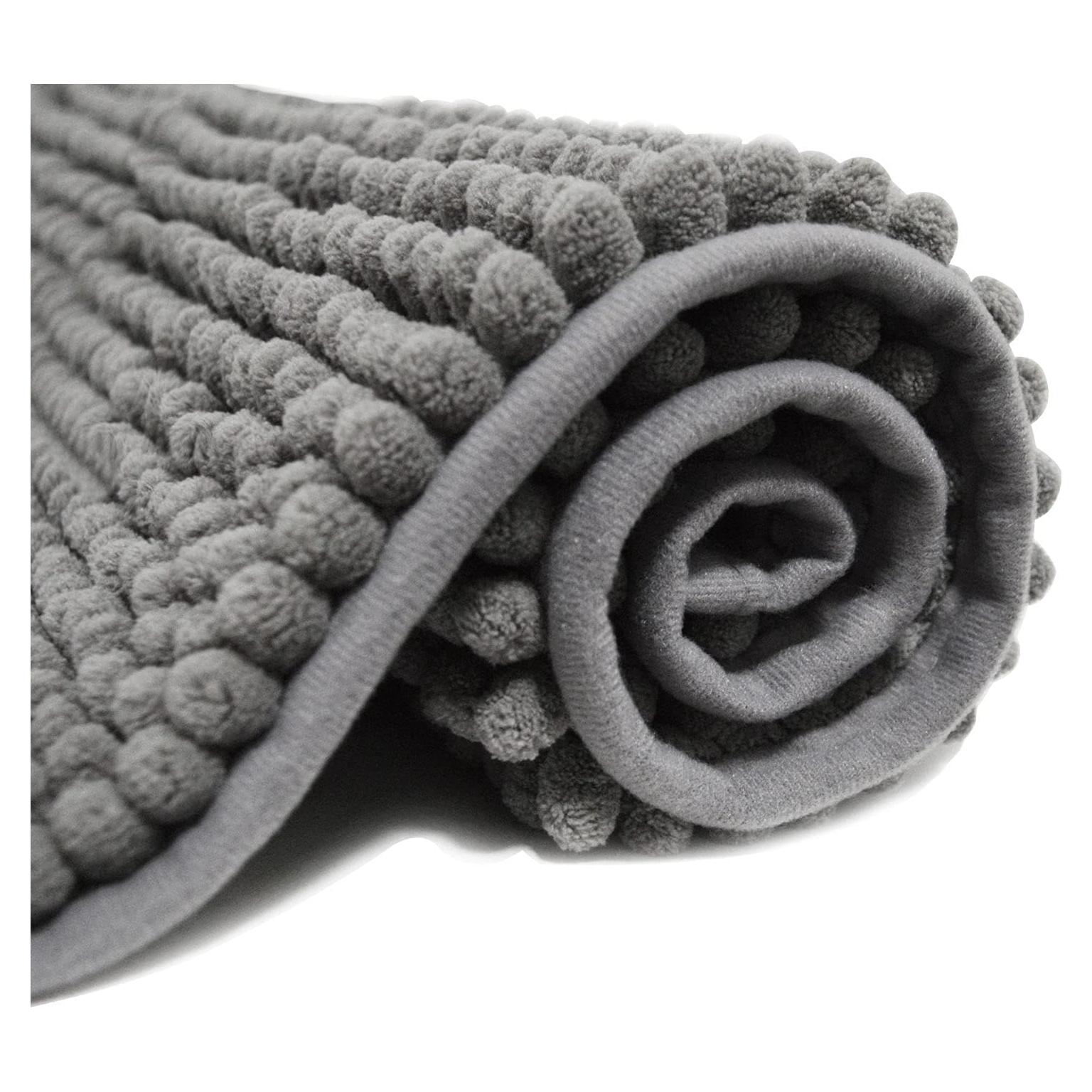 Alfombra de Baño JTdiffer 38x48 cm Gris Antideslizante