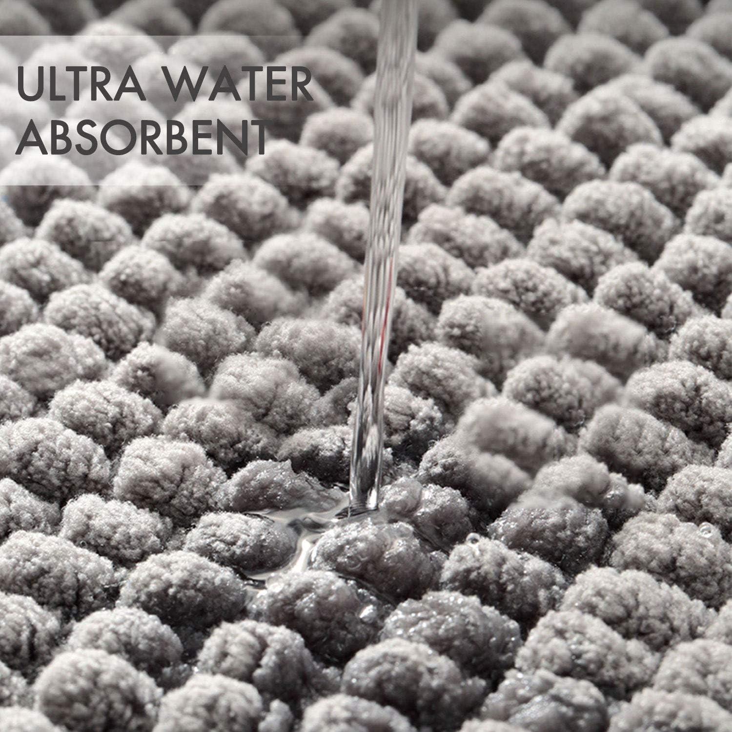 Alfombra de Baño JTdiffer 38x48 cm Gris Antideslizante