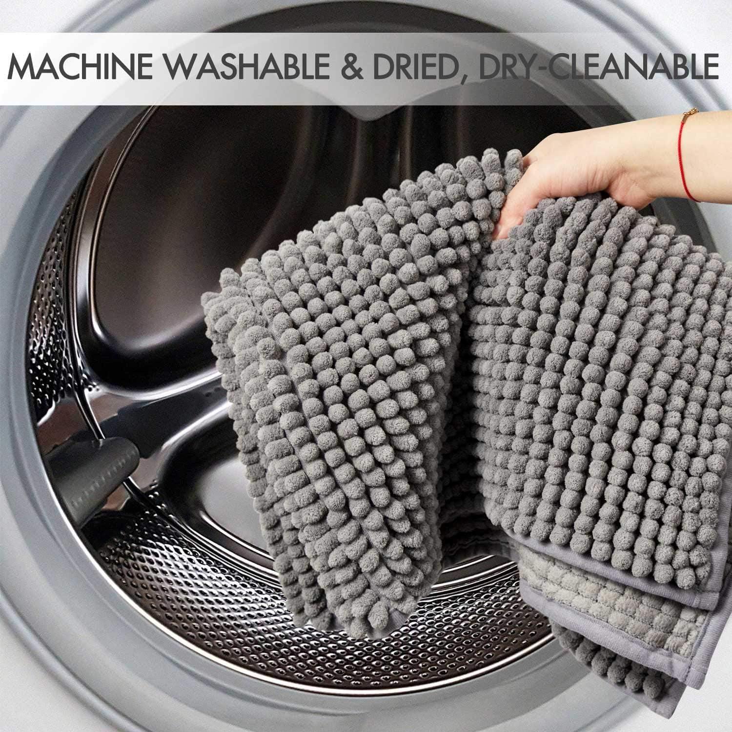 Alfombra de Baño JTdiffer 38x48 cm Gris Antideslizante