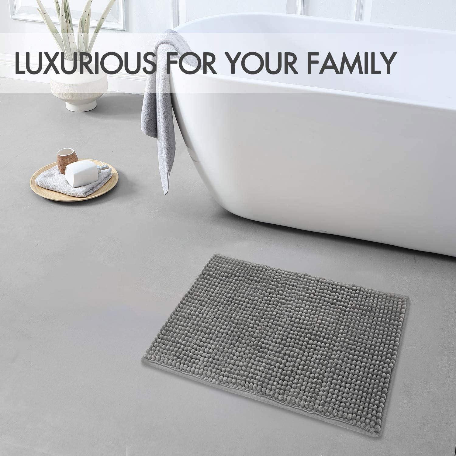 Alfombra de Baño JTdiffer 38x48 cm Gris Antideslizante