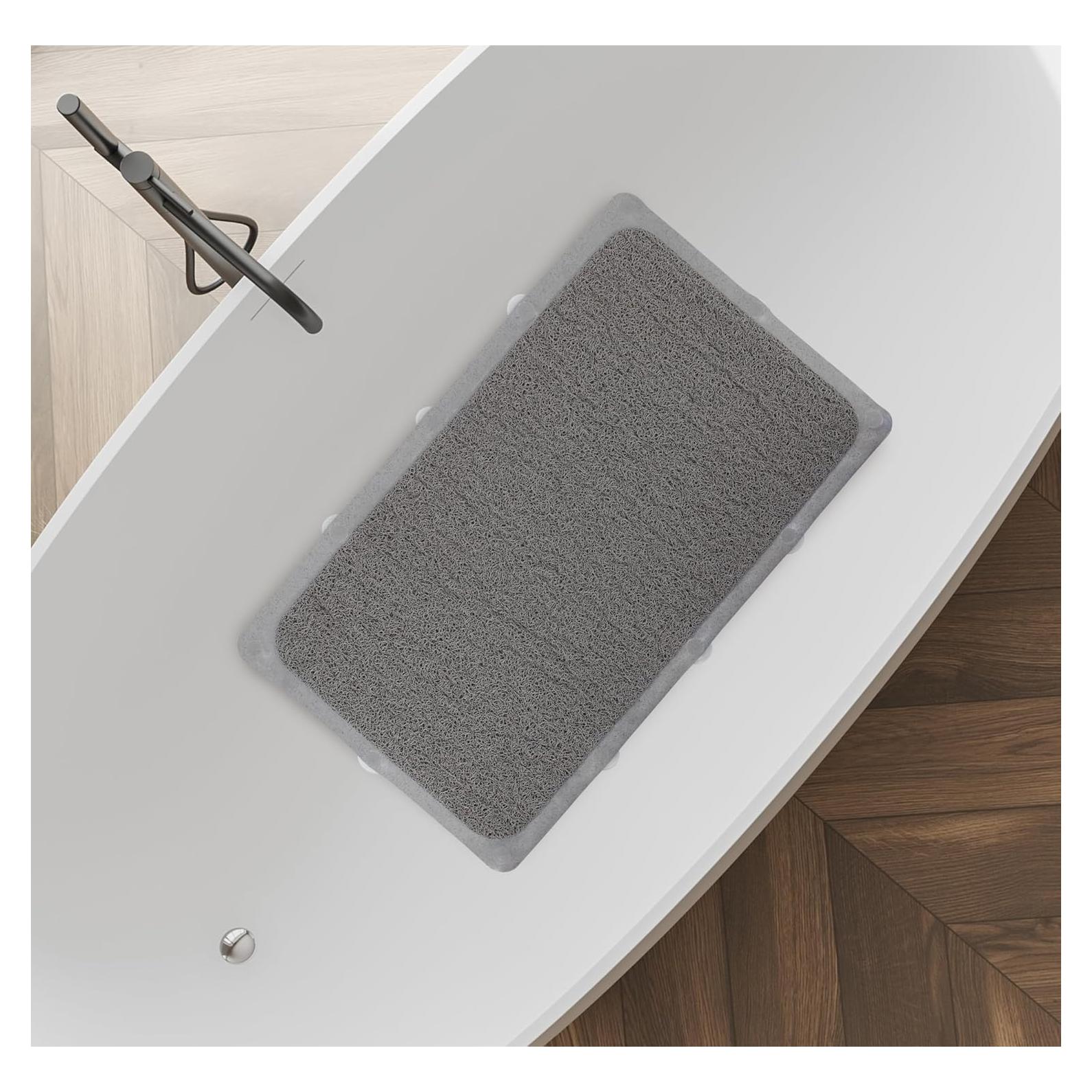 Tapete de Baño Antideslizante Splash Home 76x43 cm PVC Gris