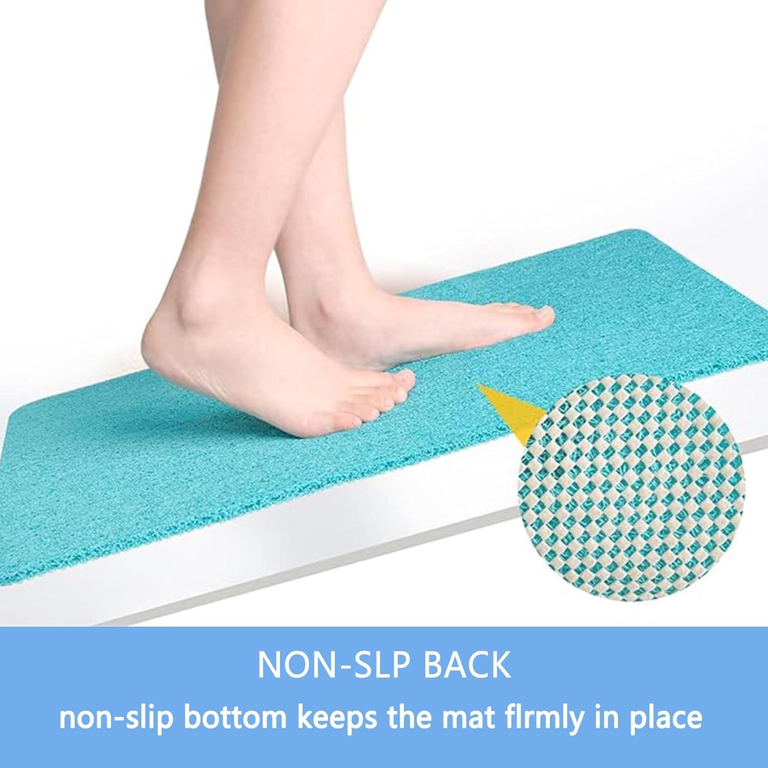 Alfombra de Ducha Antideslizante SefowiLif 61x61 cm Azul