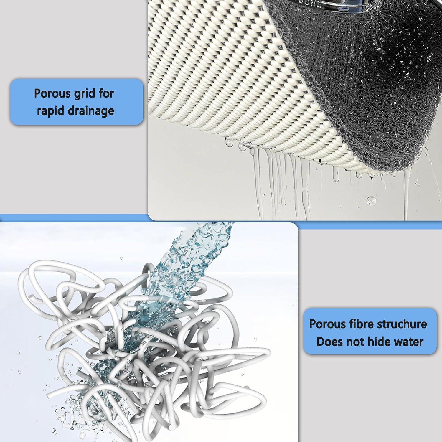 Alfombra de Ducha Antideslizante SefowiLif 61x61 cm Azul