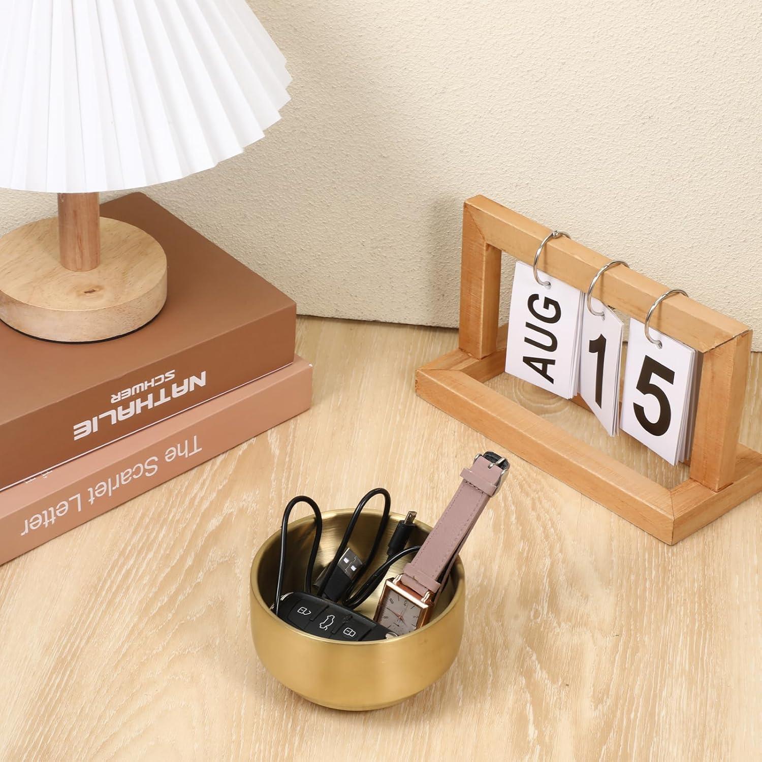 Soporte para Clips de Papel Dorado FdcZeyxior 10.5x10.5x6cm