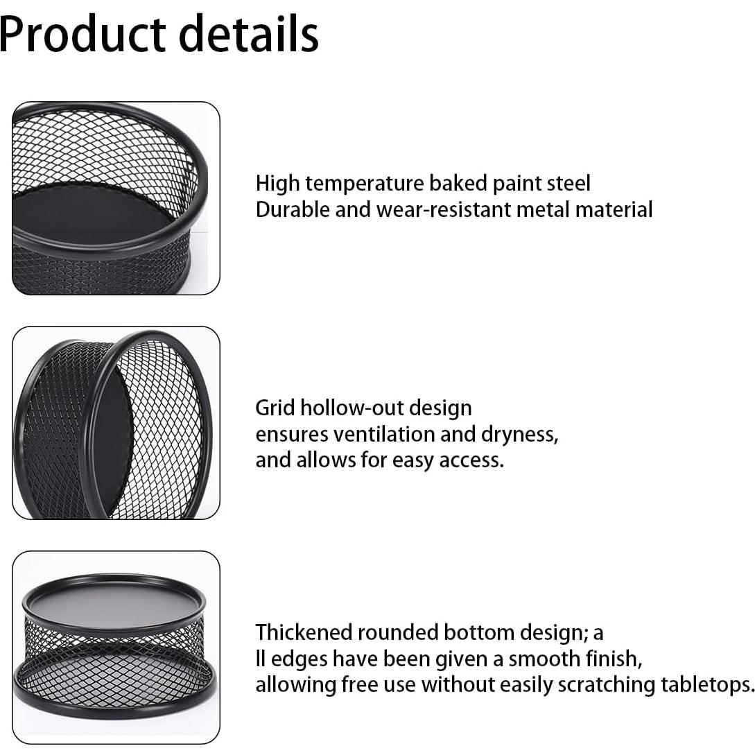 Soporte de Clip de Papel Metal Negro Minimalista Tangseajiao